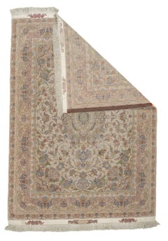 Extremely Fine Persian Tabriz Wool & Silk woven Rug 4'11'' x 7'1''