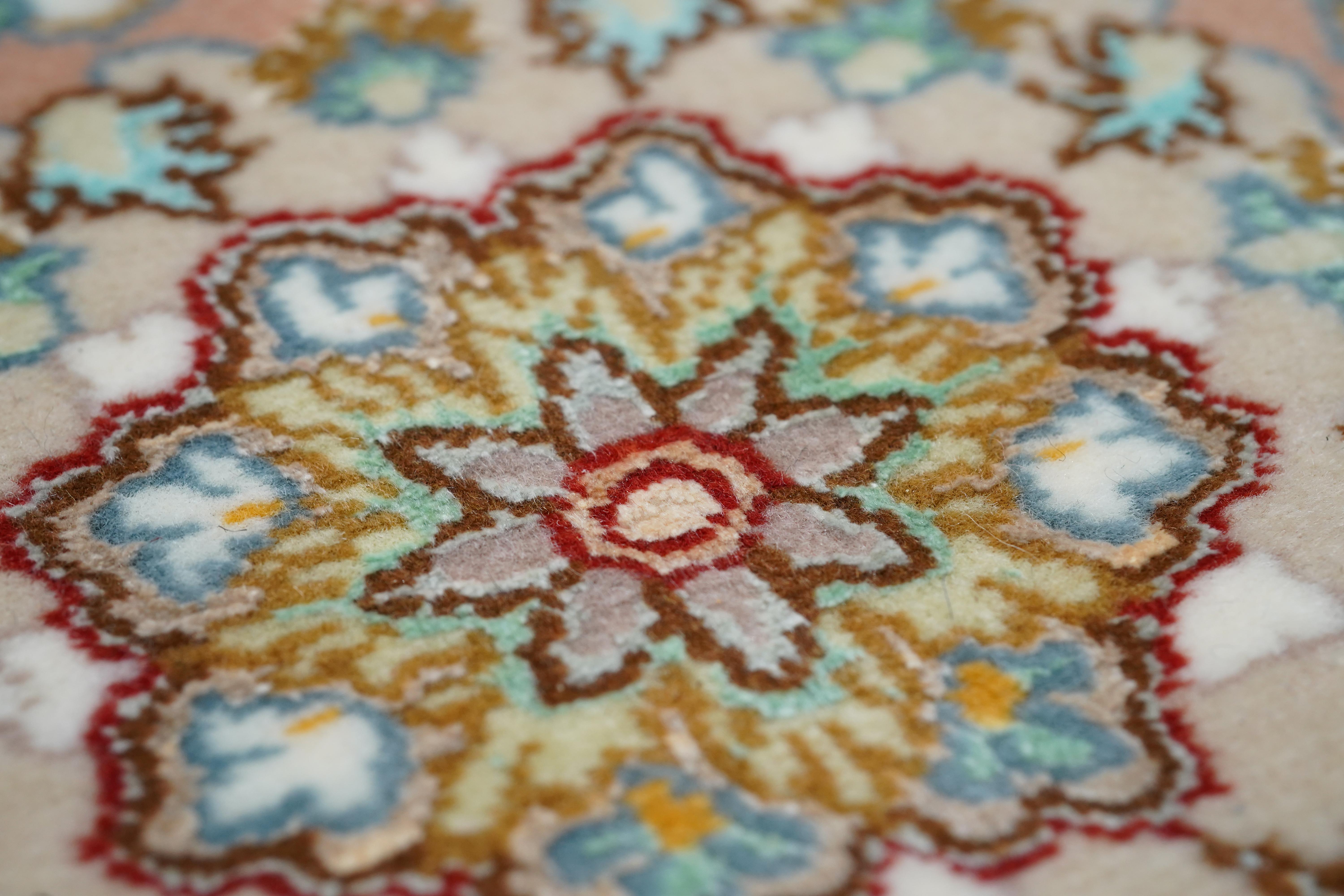 Extremely Fine Persian Tabriz Woven by the Artist Master Weaver Wool & Silk For Sale 3
