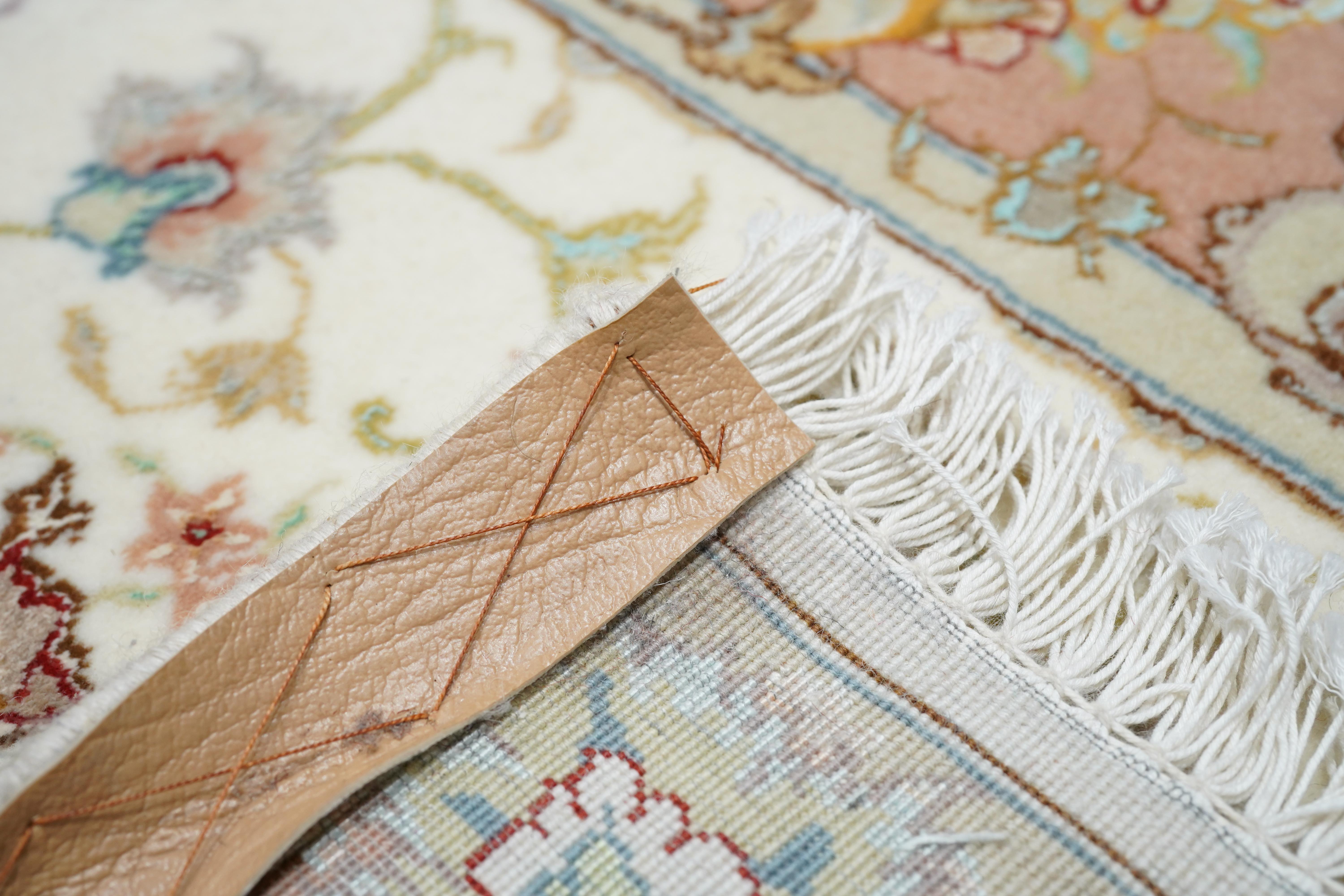 Extremely Fine Persian Tabriz Woven by the Artist Master Weaver Wool & Silk For Sale 5