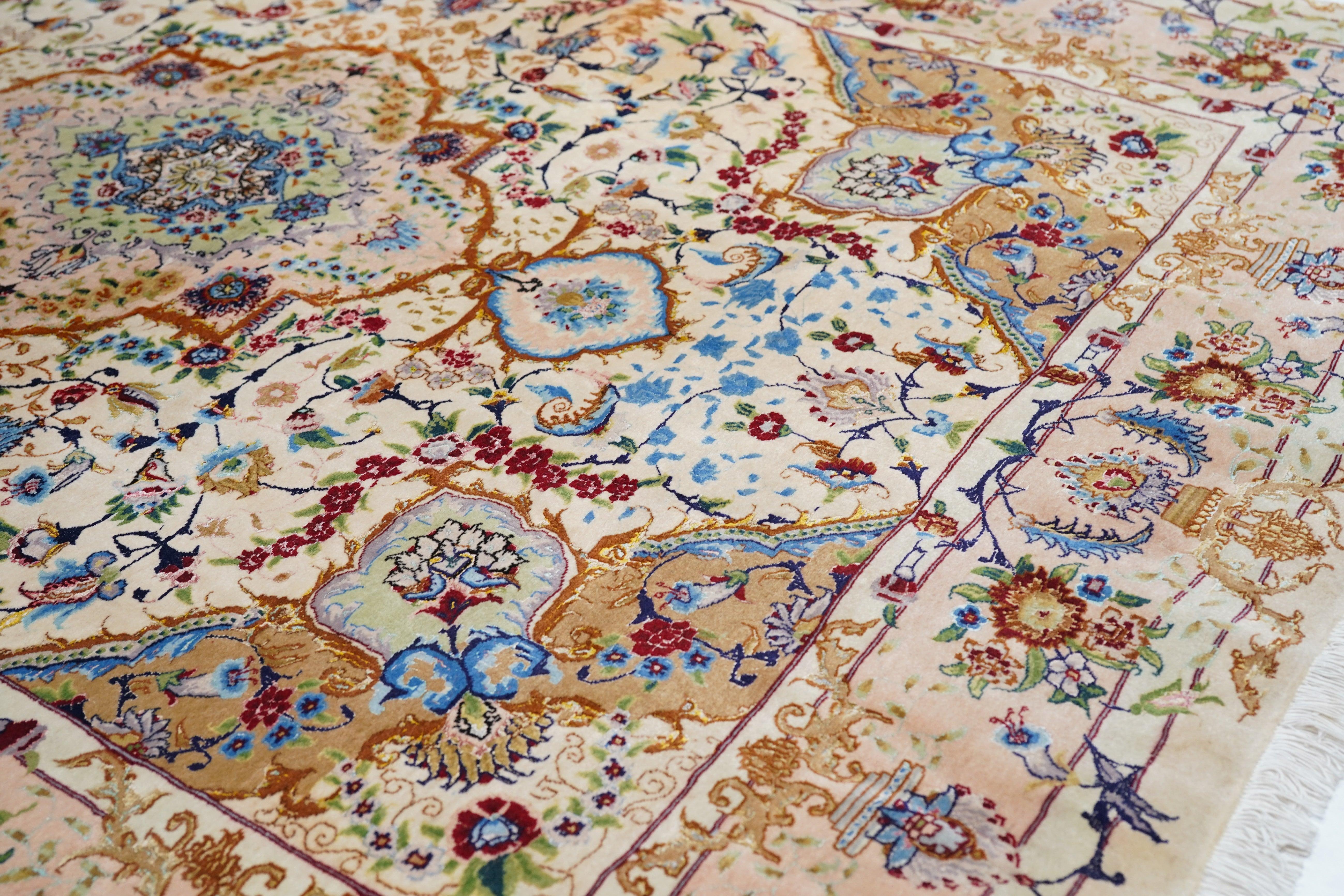 Lana Tappeto Tabriz in lana e seta persiana estremamente pregiata 5'0