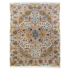 Extremely Fine Persian Wool & Silk Tabriz Rug 5'0" x 8'0"