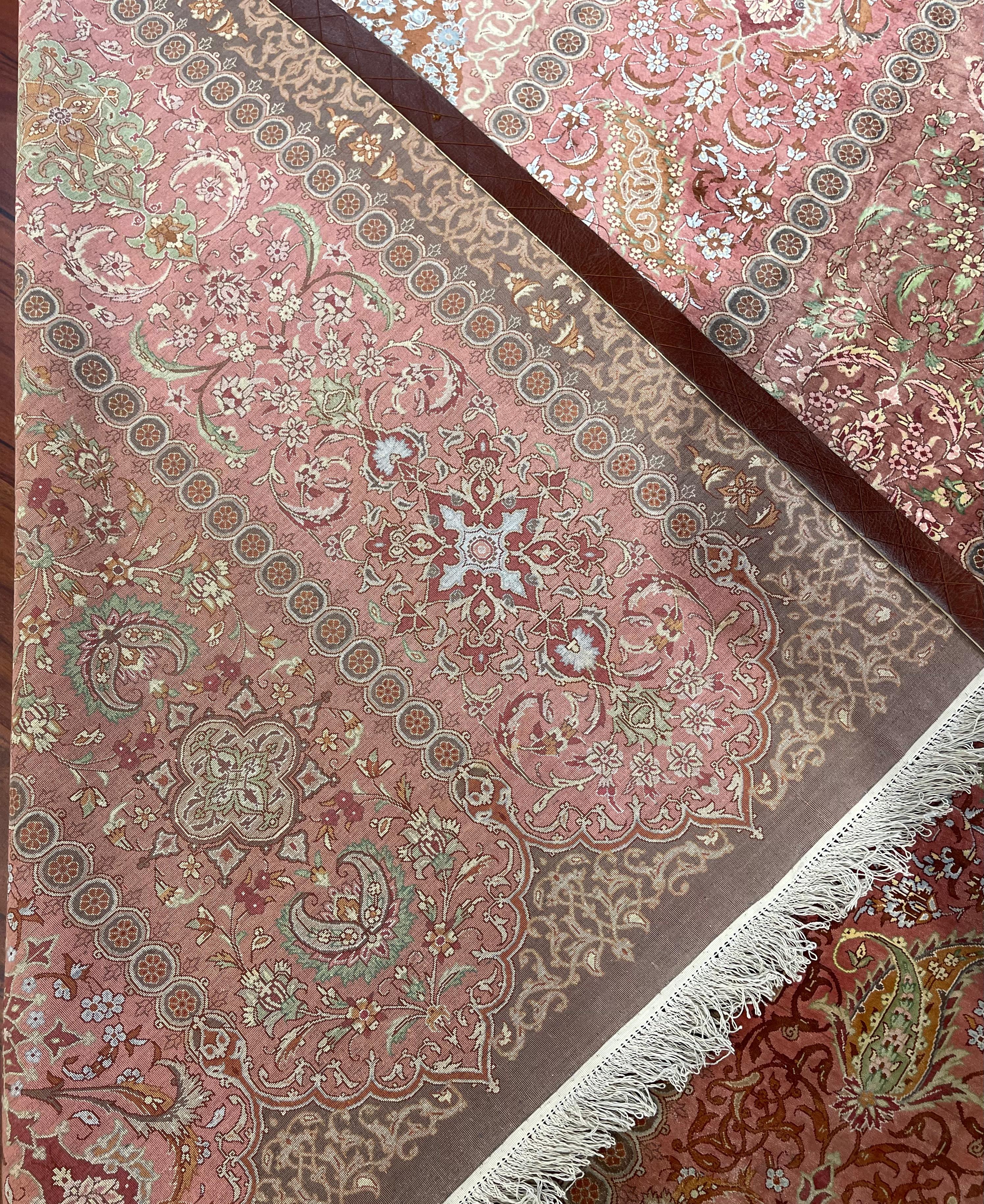 Extremely Fine Silk Persian Qum Rug/Carpet For Sale 5