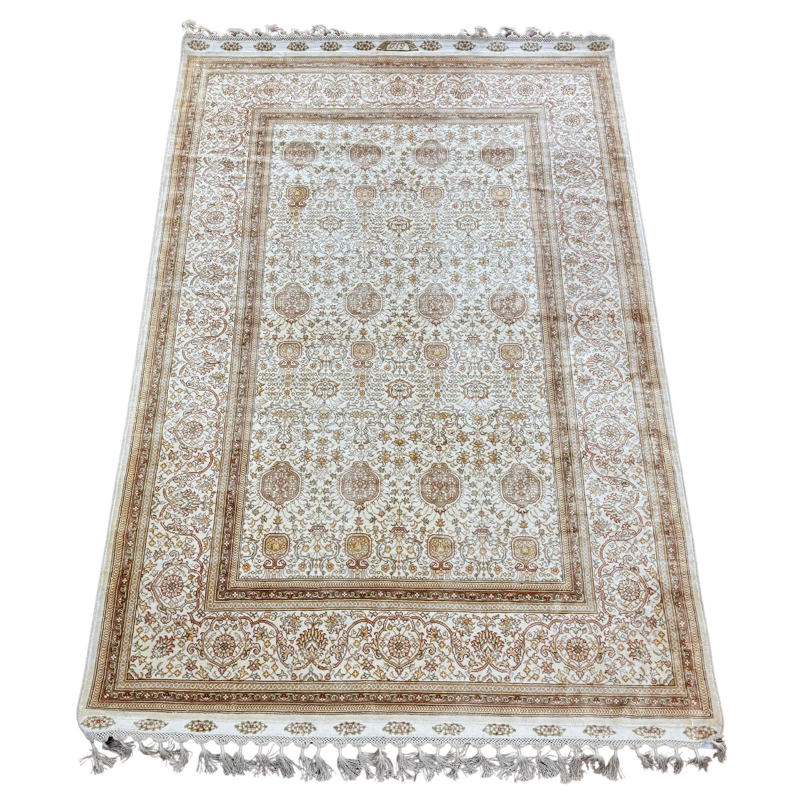 Extremely Fine Sino Silk Rug