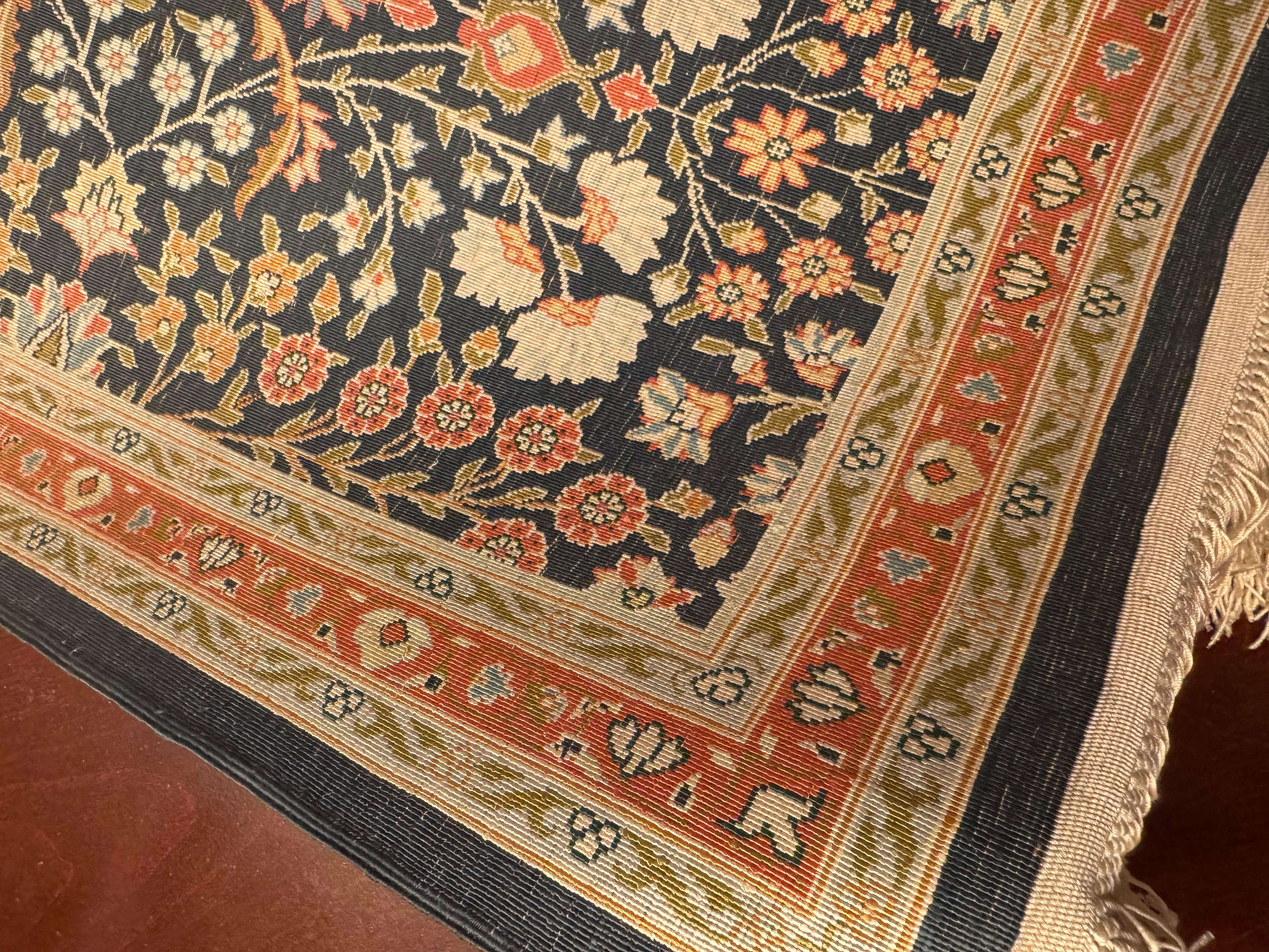 Extremely Fine Turkish Hereke Silk Rug For Sale 13
