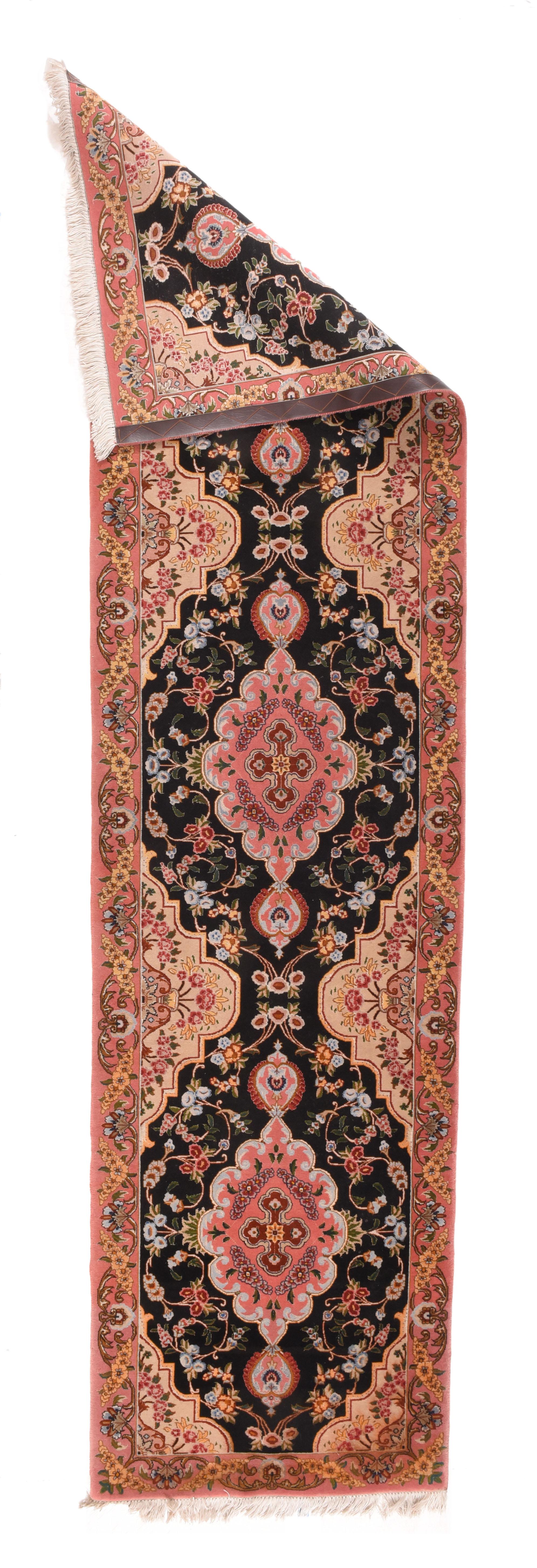 Hand-Knotted Fine Persian Tabriz Long Rug For Sale