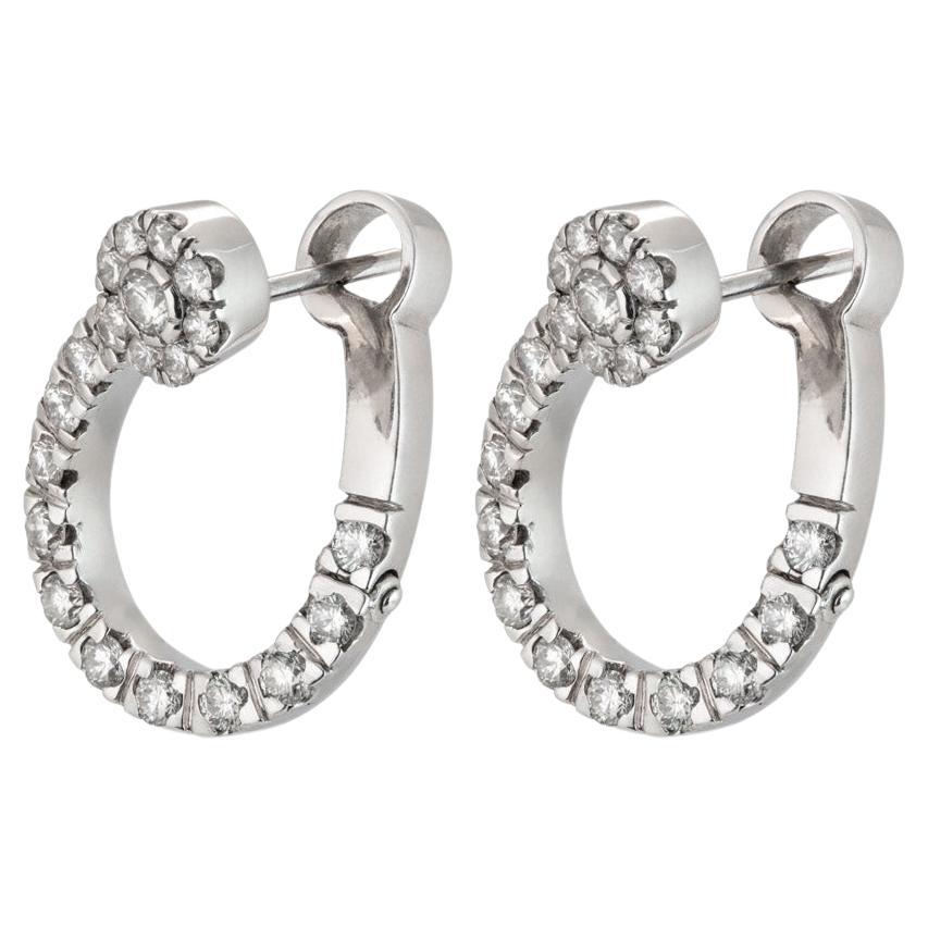 1.65 carat Diamonds White Gold Earrings For Sale