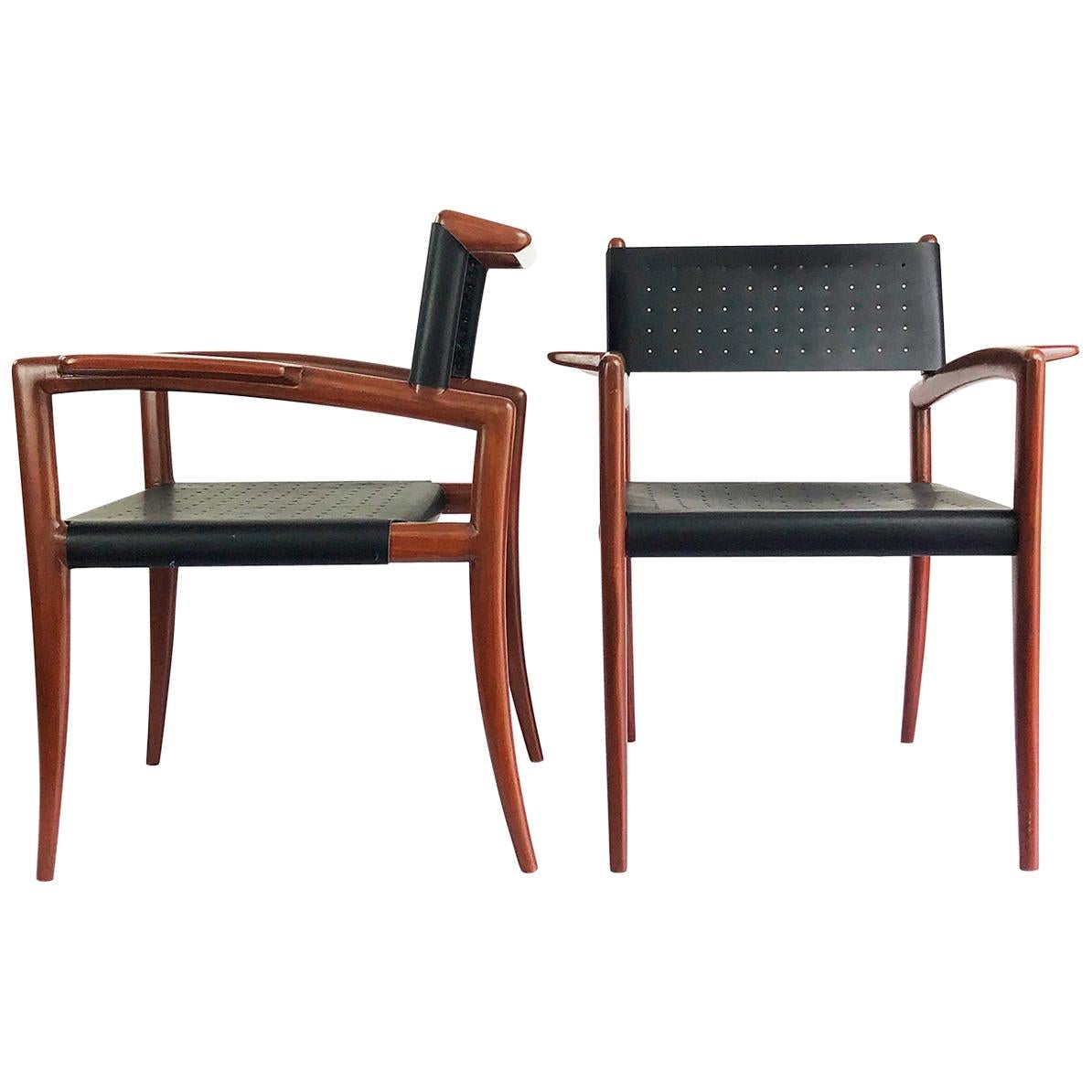 Extremely Hard to Find Pair of Klismos Chairs by Charles Allen