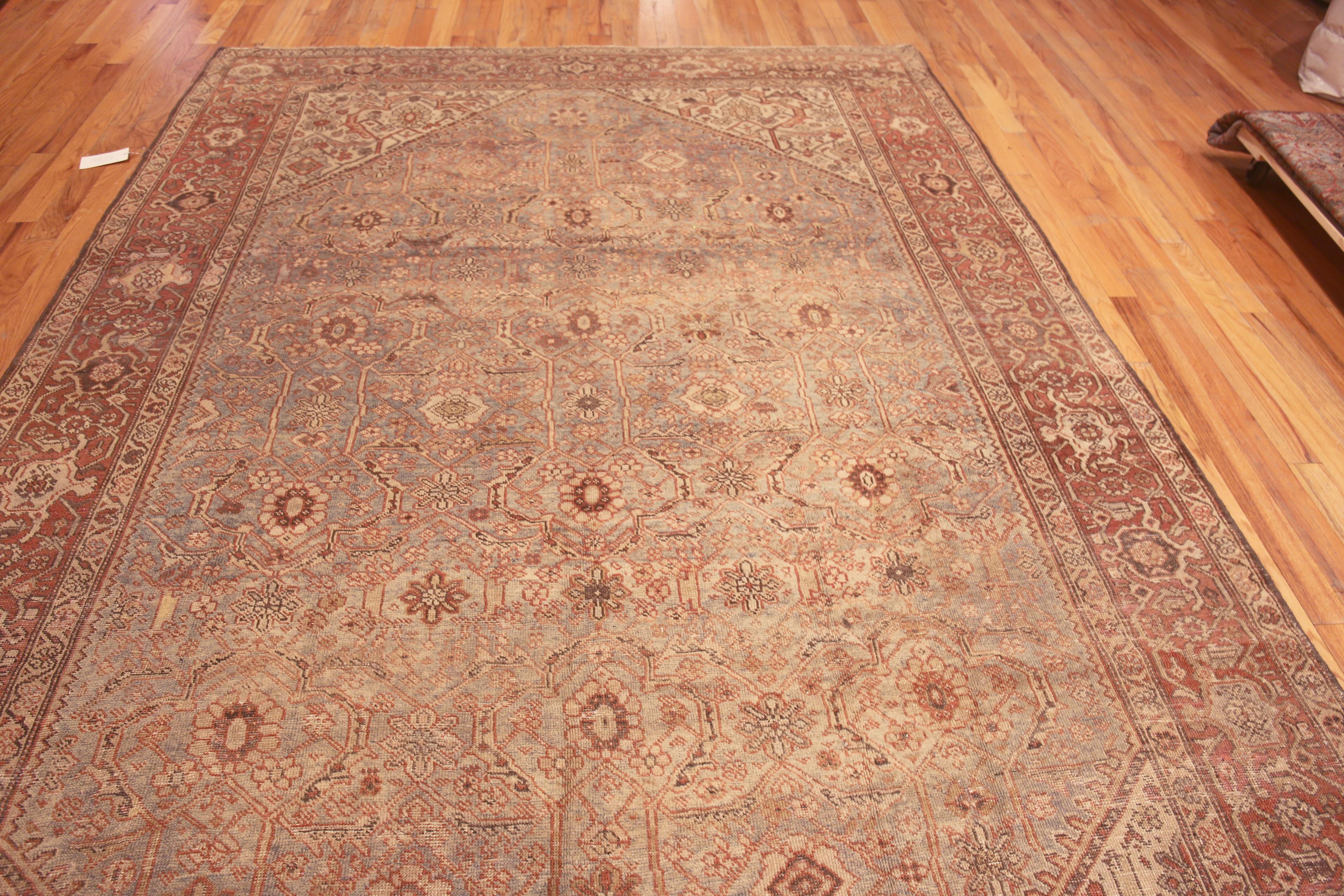 Hand-Knotted Extremely Impressive Antique Geometric Persian Sultanabad Rug 8'6