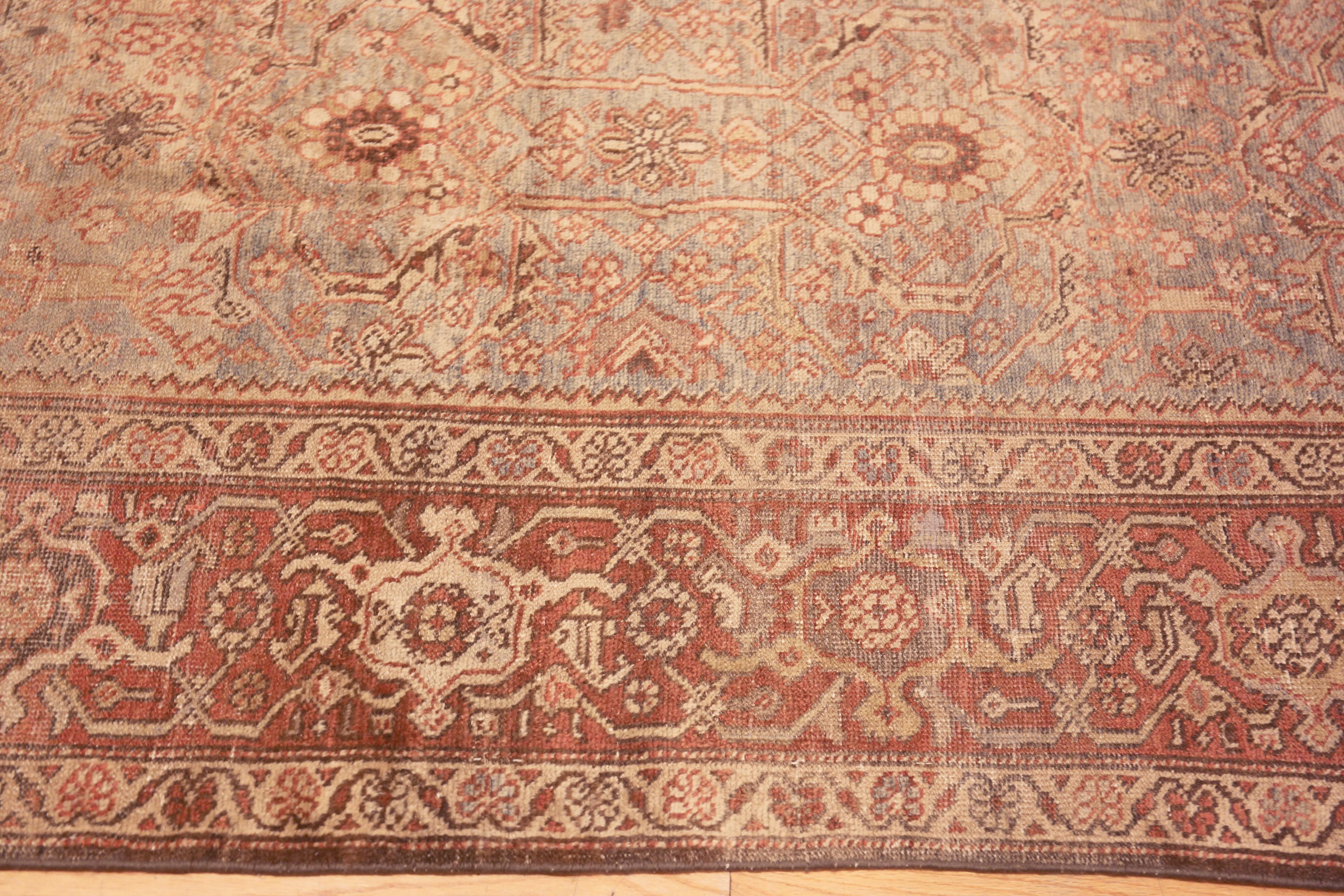 Wool Extremely Impressive Antique Geometric Persian Sultanabad Rug 8'6