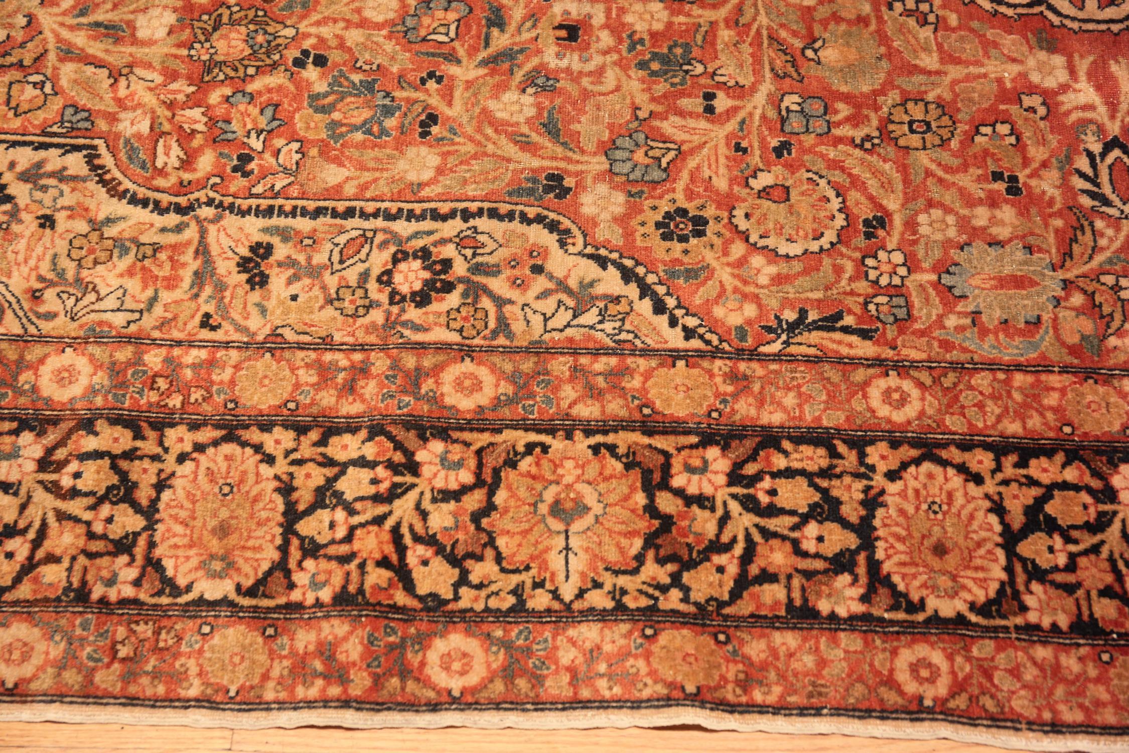 An Extremely Impressive Antique Persian Tabriz Floral Area Rug, country of origin: Persian Rugs, Circa date: 1920
