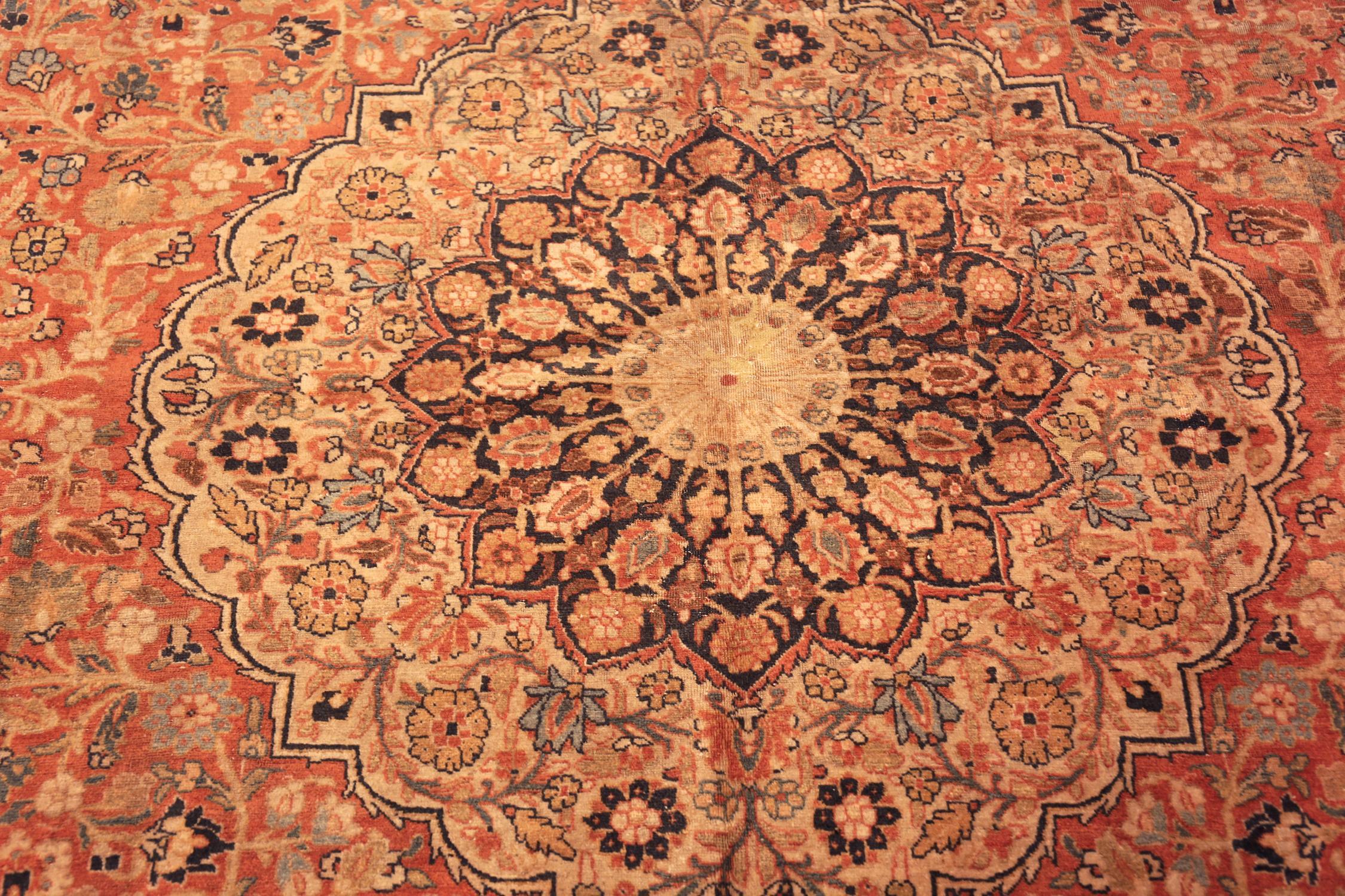 20th Century Extremely Impressive Antique Persian Tabriz Floral Area Rug 8'4