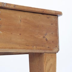 Extremely Large almost Square Pine Textile Work Table Countryhouse