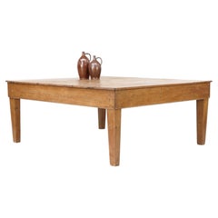 Extremely Large almost Square Pine Textile Work Table Countryhouse