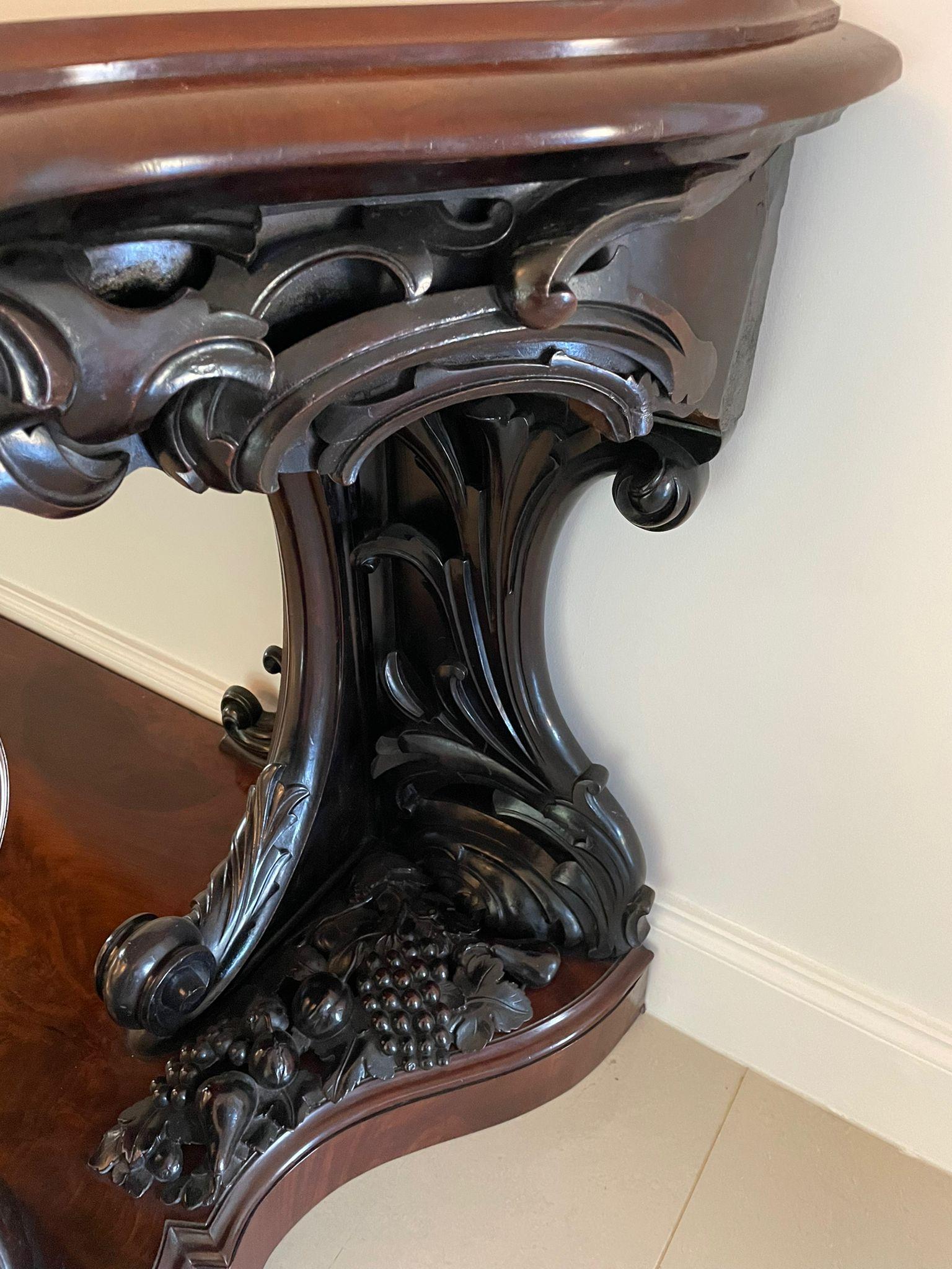 Extremely Large Exhibition Quality Antique Mahogany Mirror Back Console Table For Sale 5