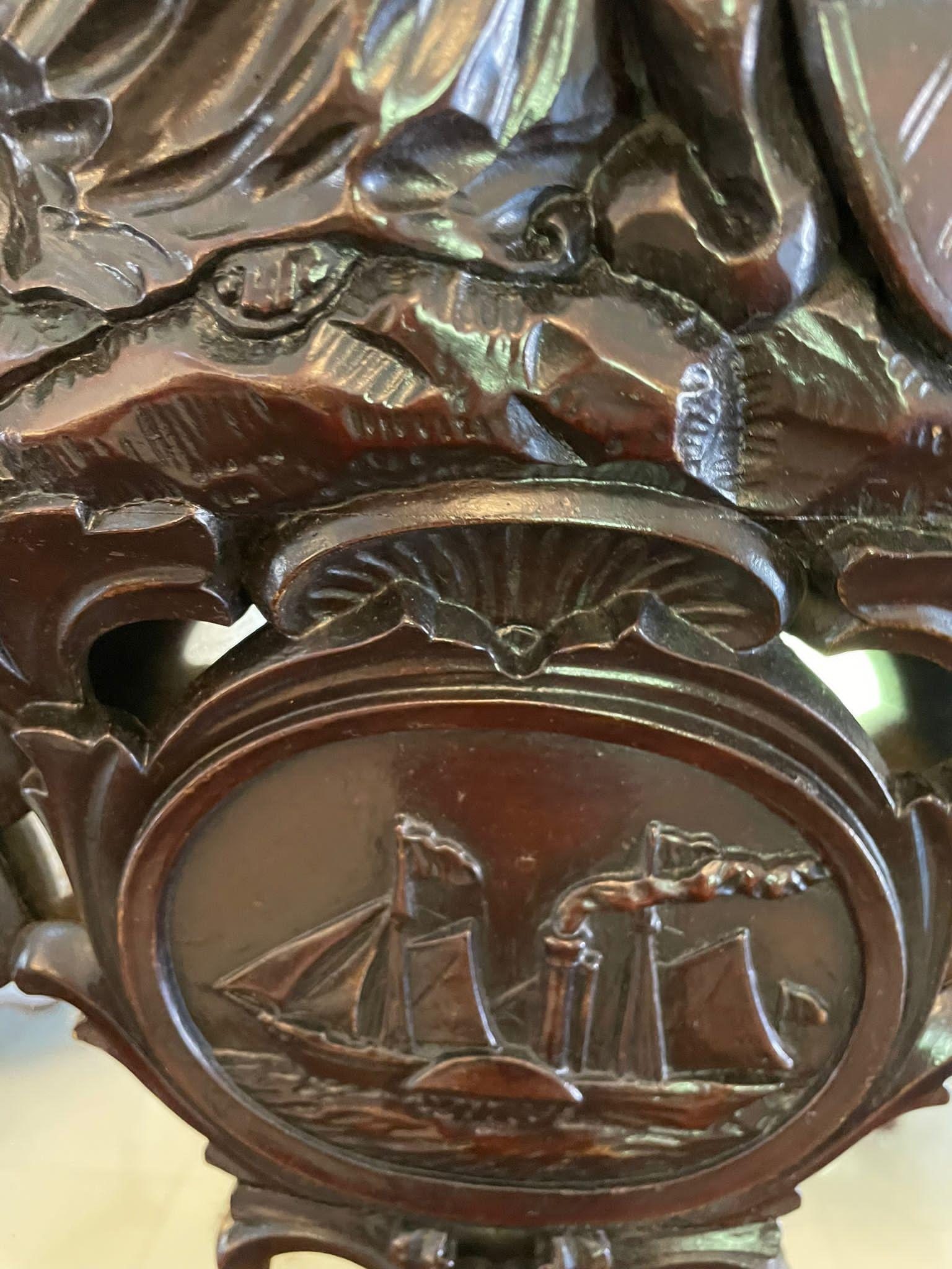 Großer antiker Mahagoni-Konsolentisch mit Spiegelrücken in Ausstellungsqualität im Angebot 10