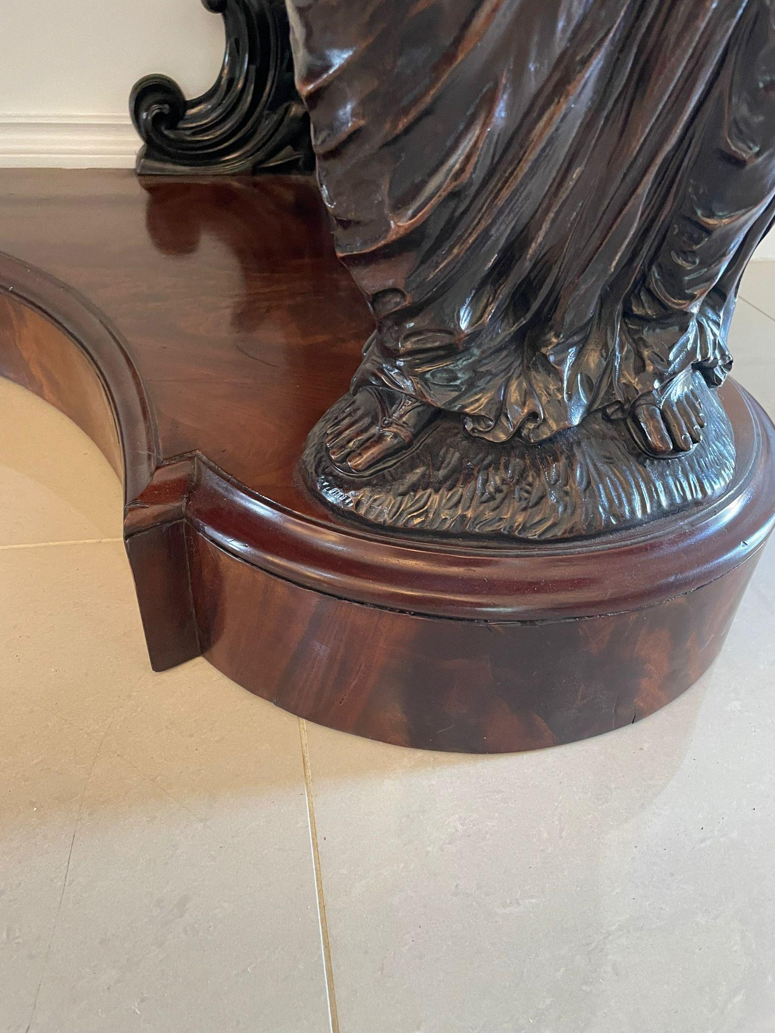 Extremely Large Exhibition Quality Antique Mahogany Mirror Back Console Table For Sale 10