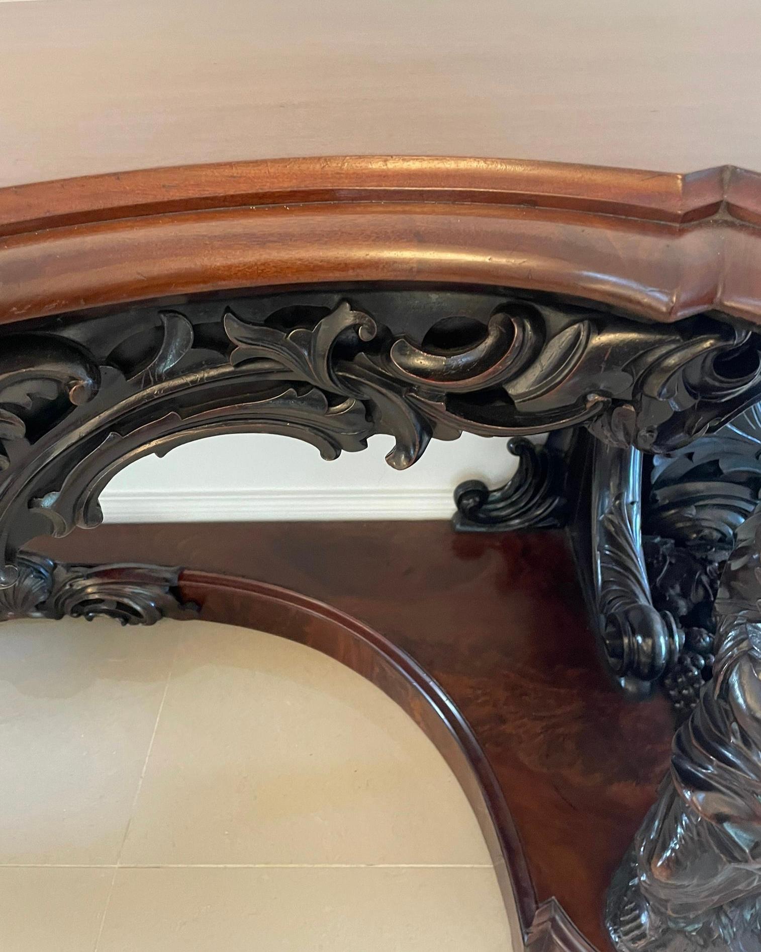 Extremely Large Exhibition Quality Antique Mahogany Mirror Back Console Table In Excellent Condition For Sale In Suffolk, GB