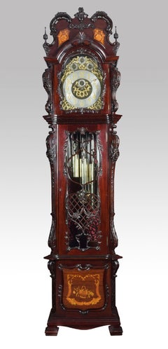 Extremely Large Exhibition Quality Tubular Chiming Longcase Clock