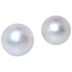 Extremely Large Fine South Sea 17.9 and 18.0 mm.Pearl Earrings Extremely Large Fine South Sea 17.9 and 18.0 mm.Pearl Earrings