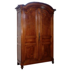 Antique Extremely Large French 18th Century Louis XVI Walnut Armoire Wardrobe Cupboard