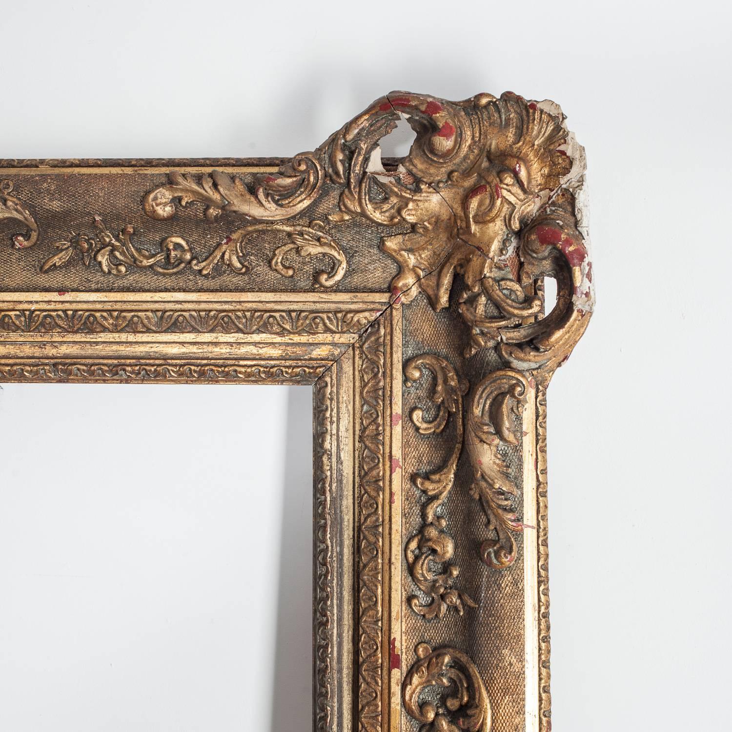 Extremely Large Gilt and Gesso Frame, circa 1900 In Good Condition In York, GB