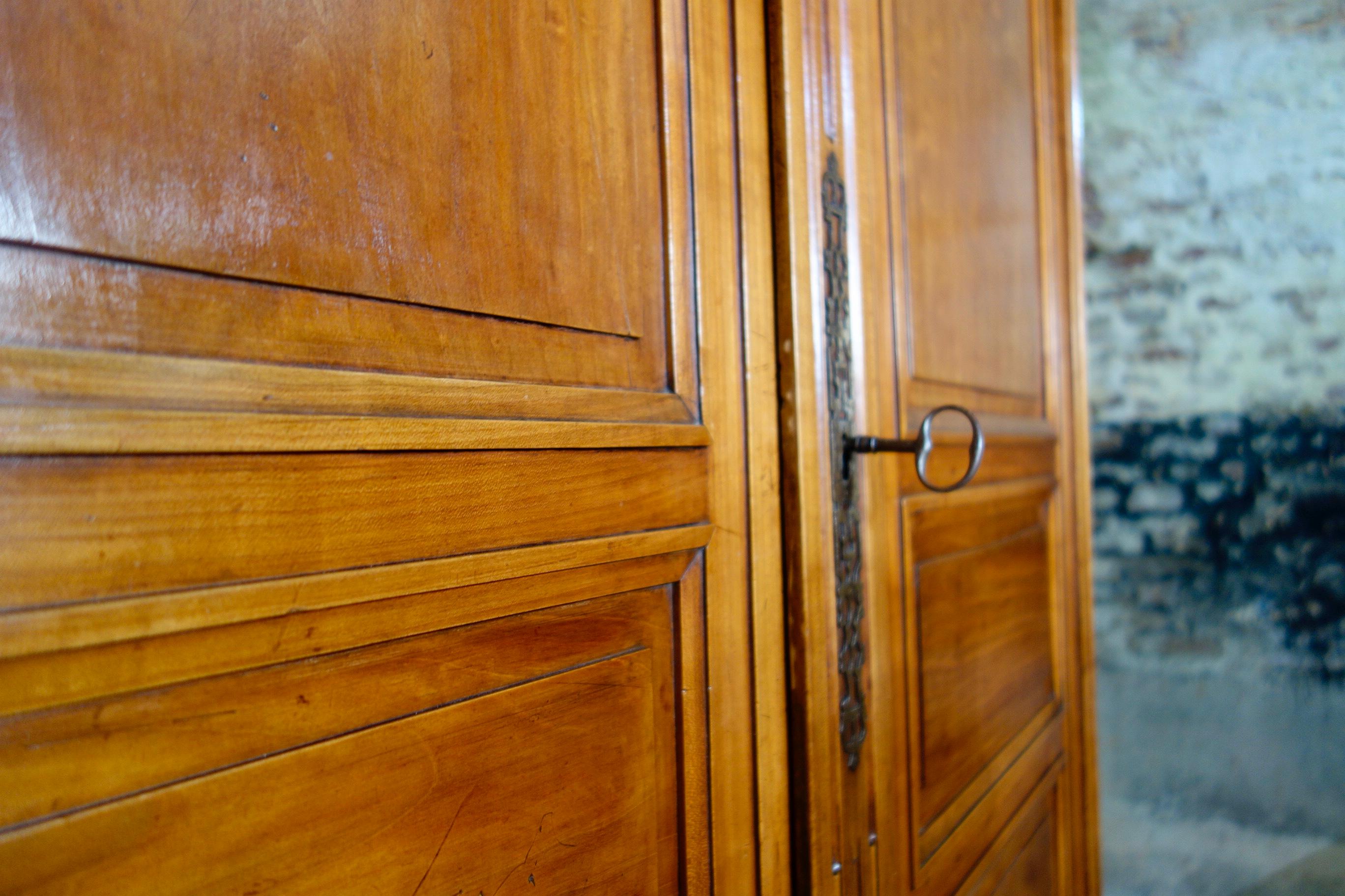 Extremely Large French 18th Century Louis XVI Walnut Armoire Wardrobe Cupboard 2