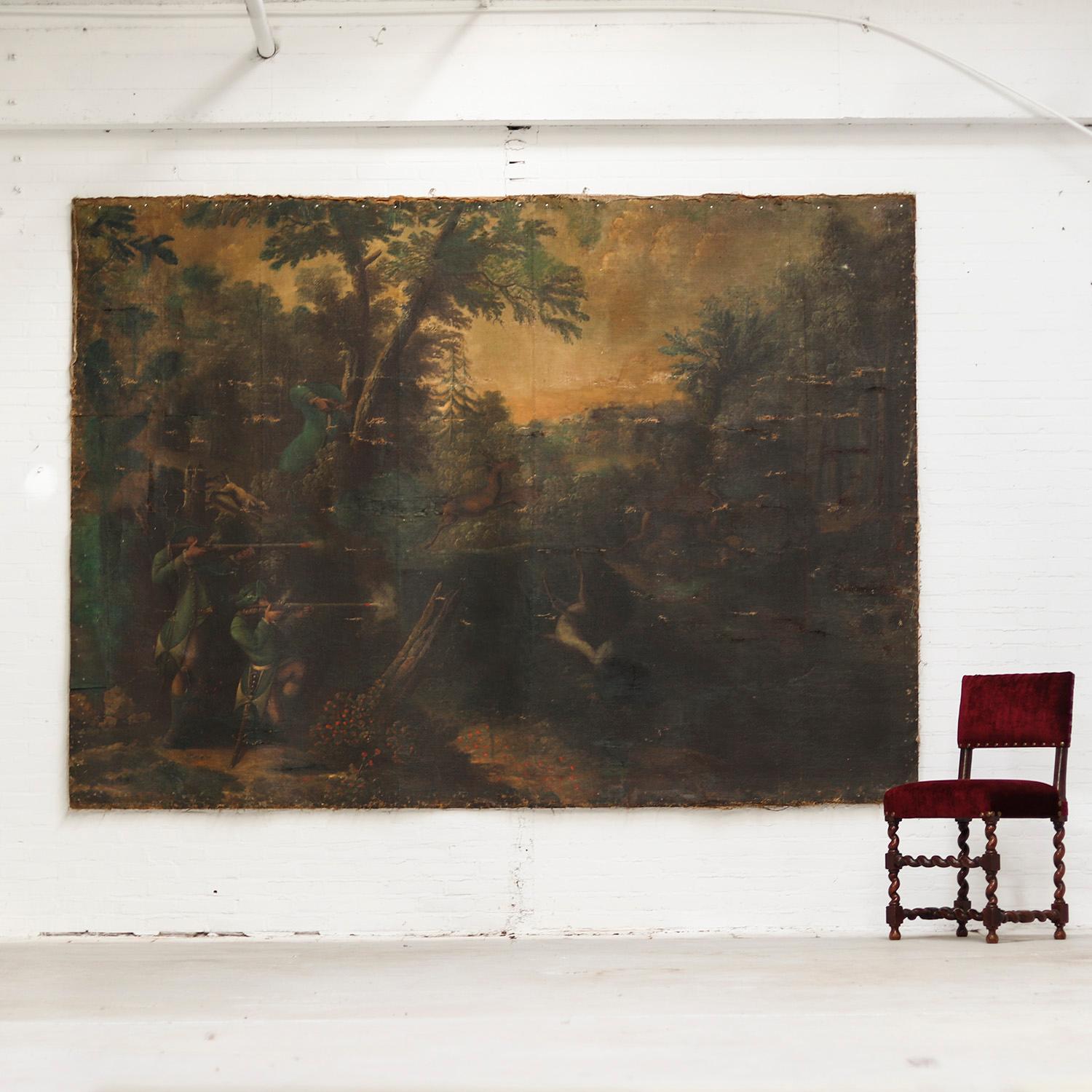 Extremely Large Monumental Wall Painting, 19th Century im Angebot 9