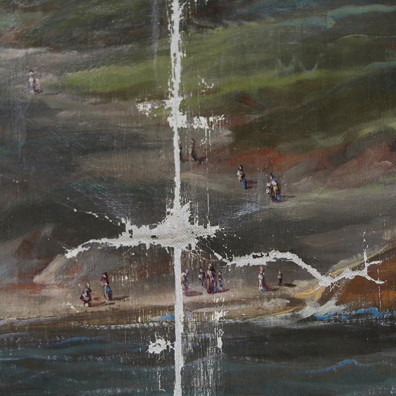 Extremely Large Monumental Wall Painting of Monaco, 19th Century en vente 5