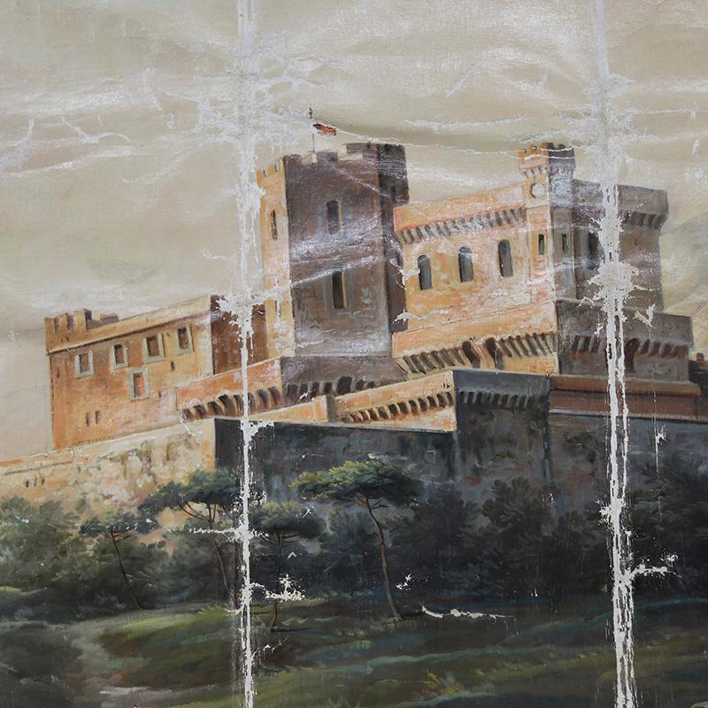 Extremely Large Monumental Wall Painting of Monaco, 19th Century en vente 8