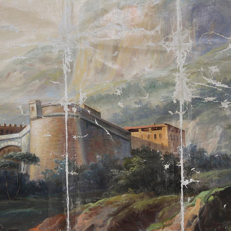 Extremely Large Monumental Wall Painting of Monaco, 19th Century en vente 9