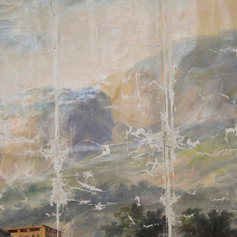 Extremely Large Monumental Wall Painting of Monaco, 19th Century en vente 10