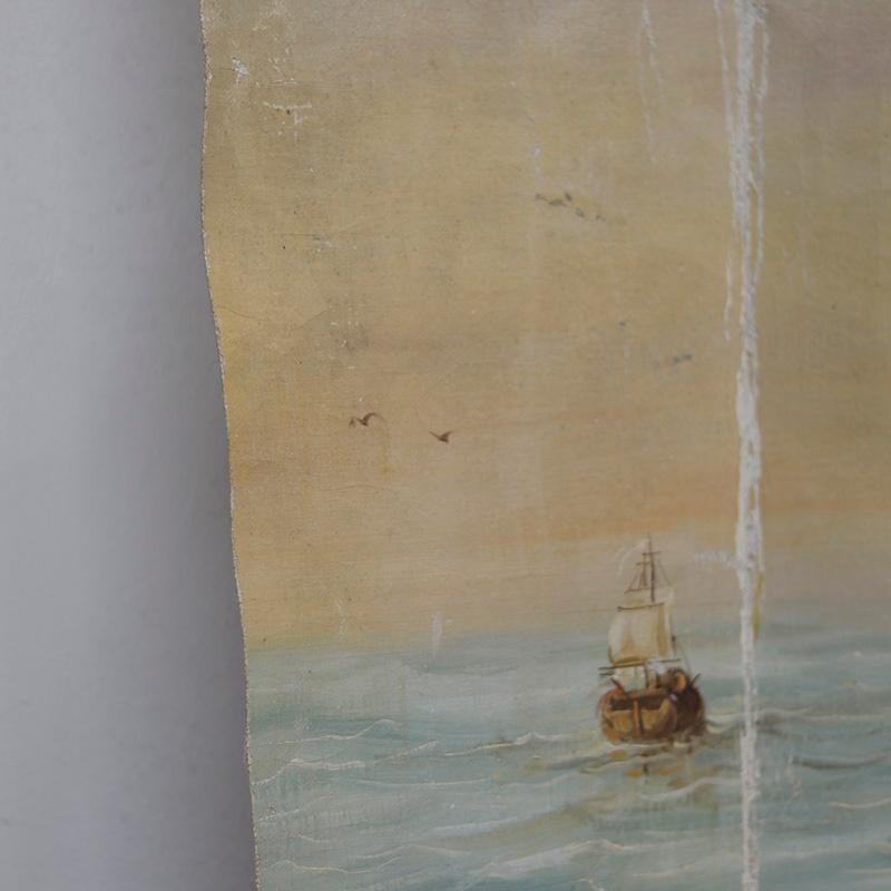 Extremely Large Monumental Wall Painting of Monaco, 19th Century en vente 11