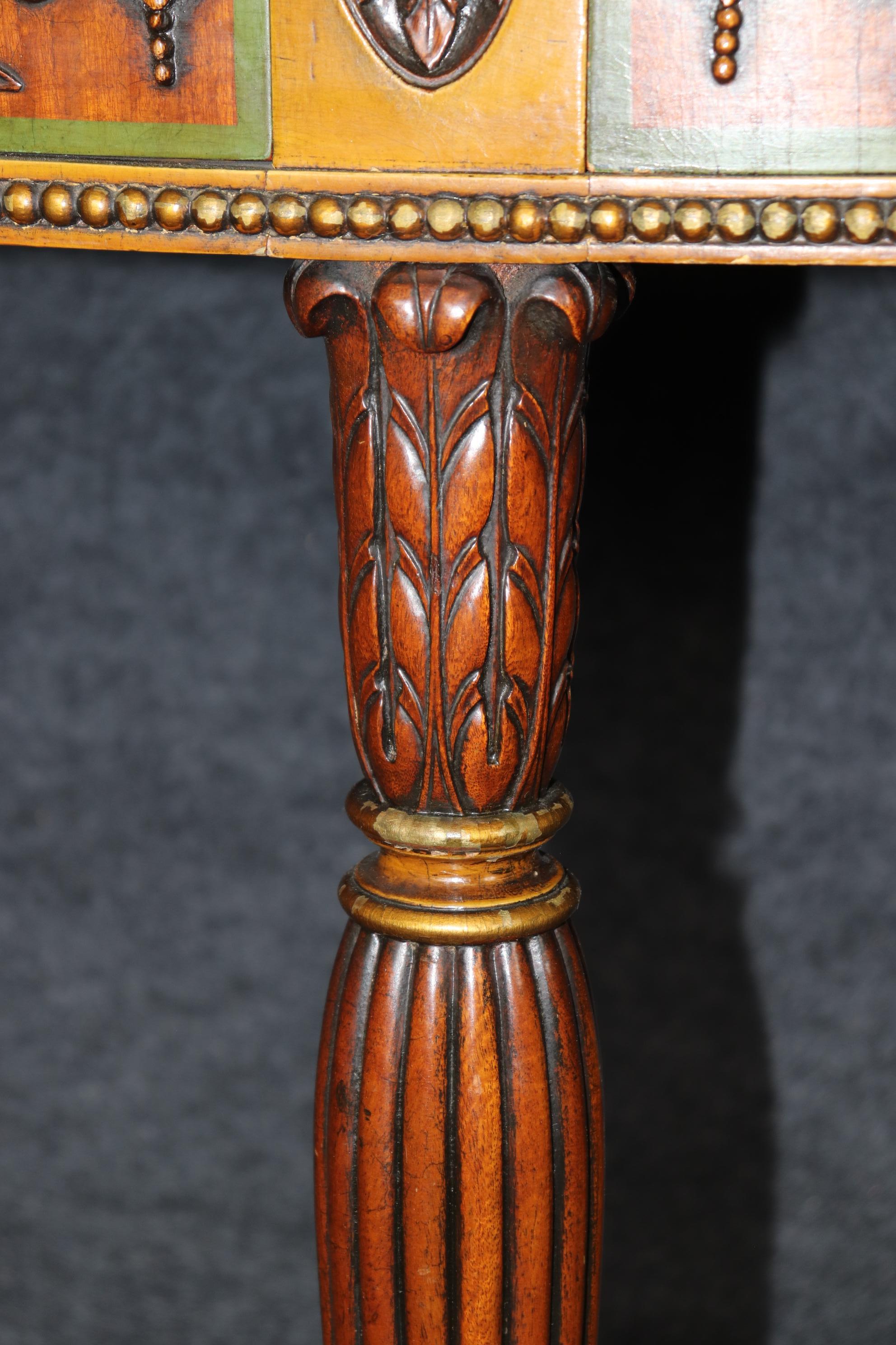Enfilade Demilune extrêmement grand en bois de citronnier peint par Adams en vente 3