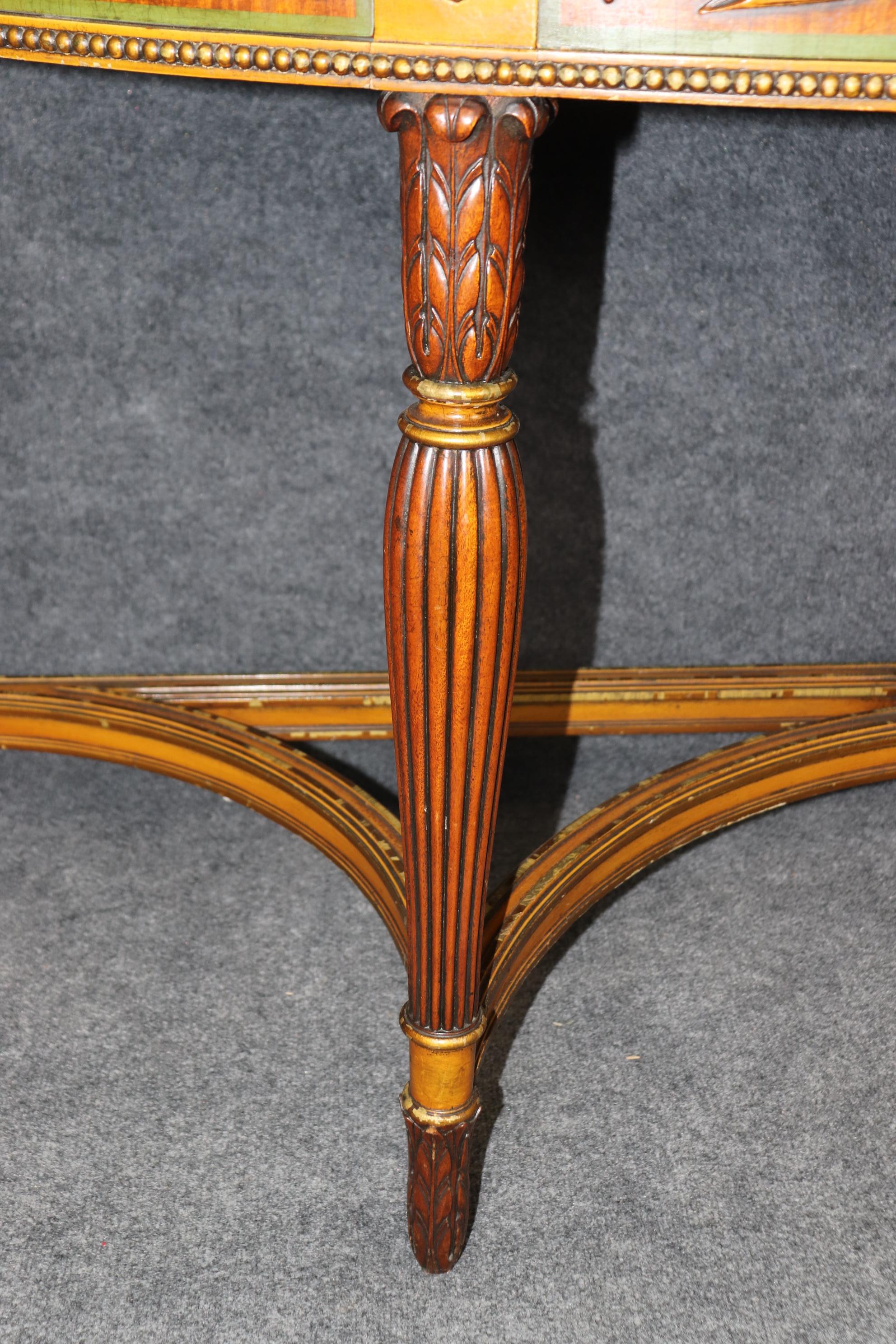 Enfilade Demilune extrêmement grand en bois de citronnier peint par Adams en vente 1