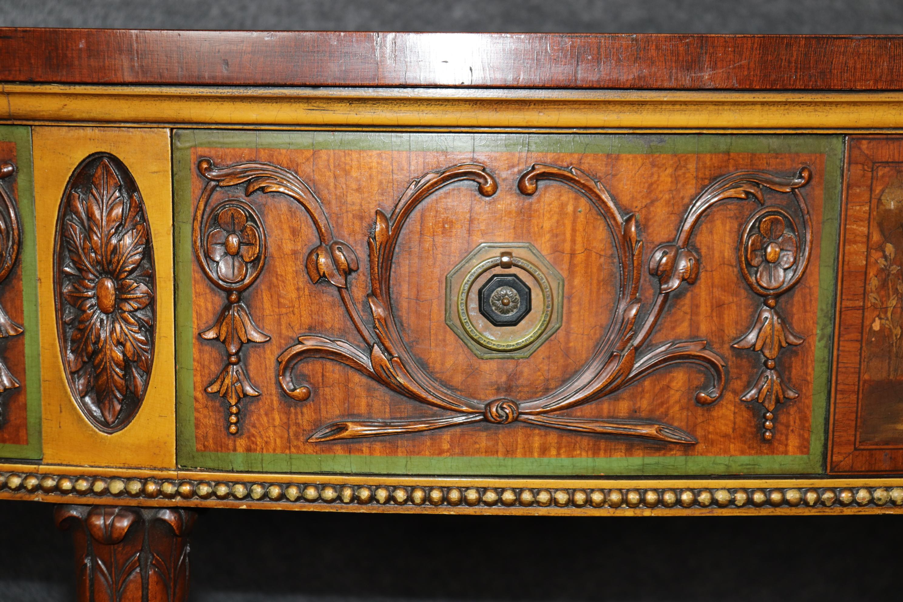 Enfilade Demilune extrêmement grand en bois de citronnier peint par Adams en vente 2