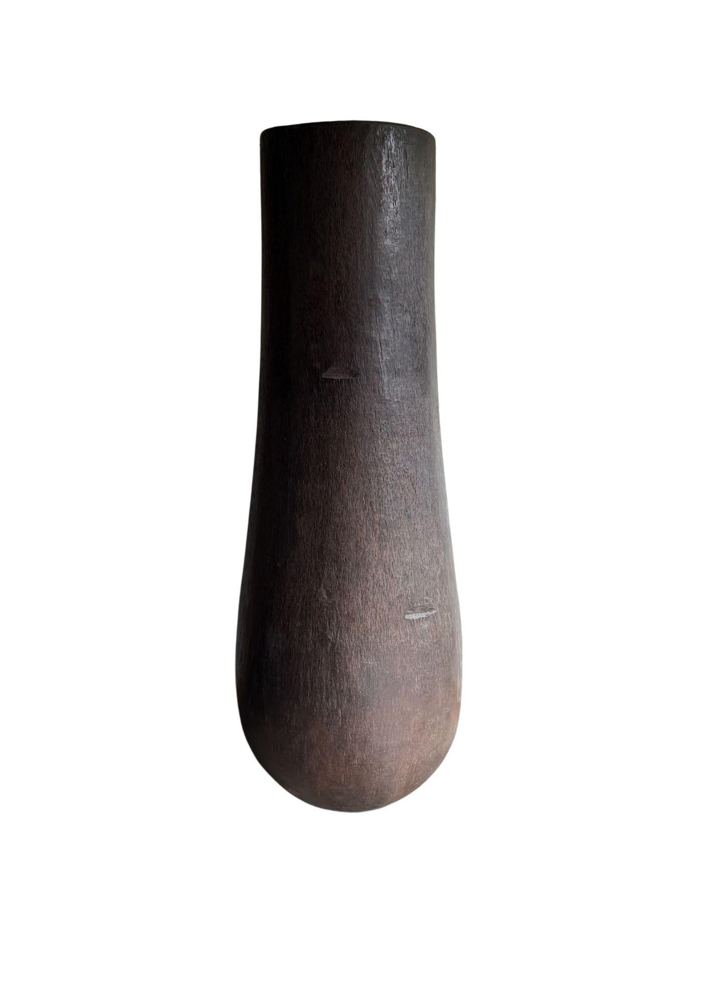 Fioriera scultorea in legno di palma estremamente grande, moderna e organica in vendita 4