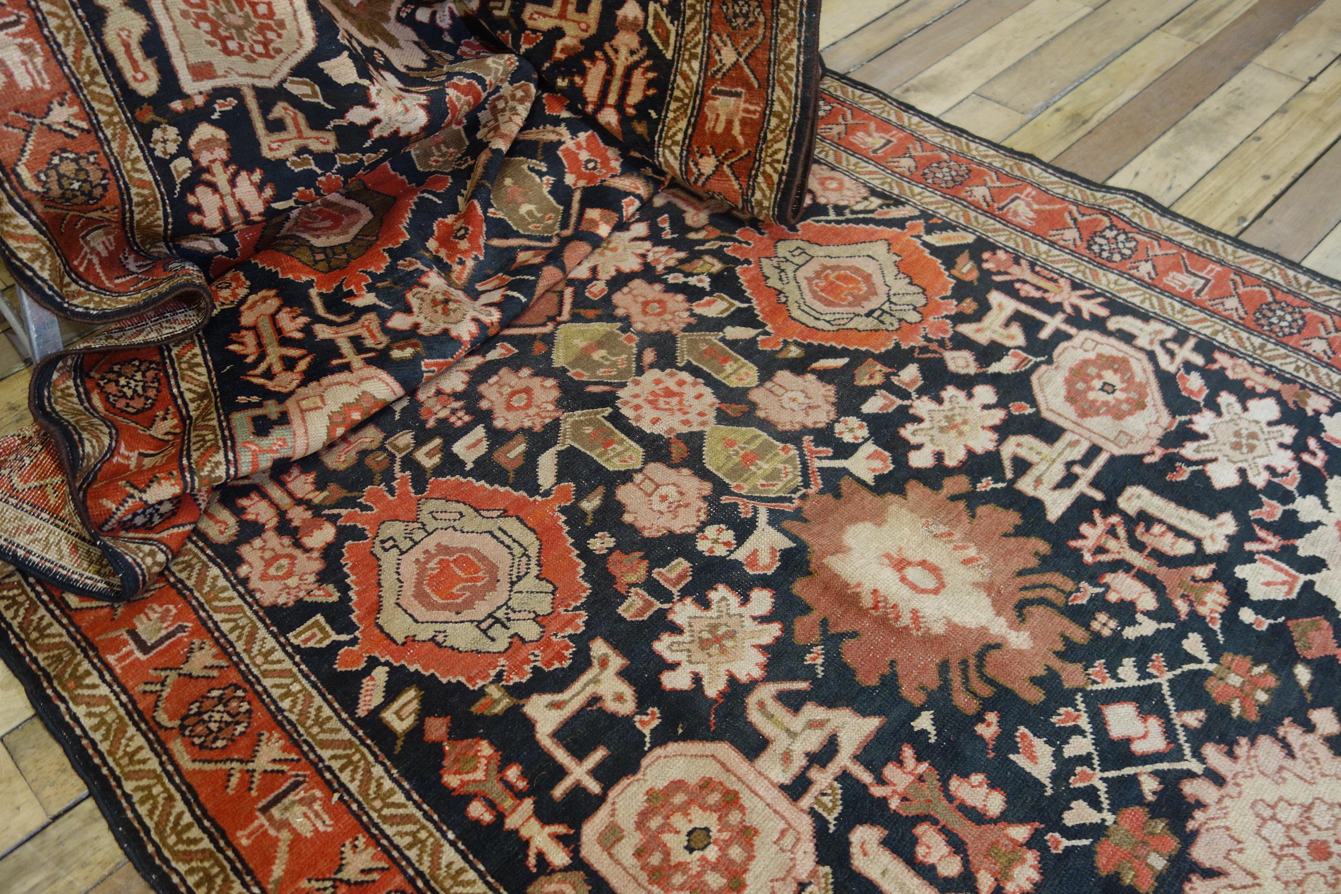 Hand-Knotted Extremely Long Early 20th Century Kuba Kelleh Corridor Carpet, Runner  For Sale