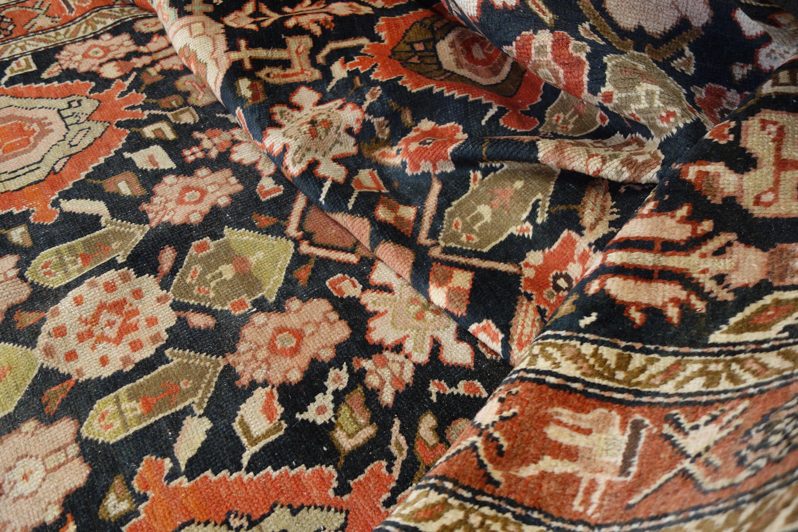 Wool Extremely Long Early 20th Century Kuba Kelleh Corridor Carpet, Runner  For Sale