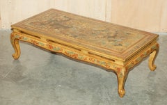 EXTREMELY ORNATE GILT & LACQUERED CHiNESE DRAGON CHINOISERIE OPIUM COFFEE TABLE