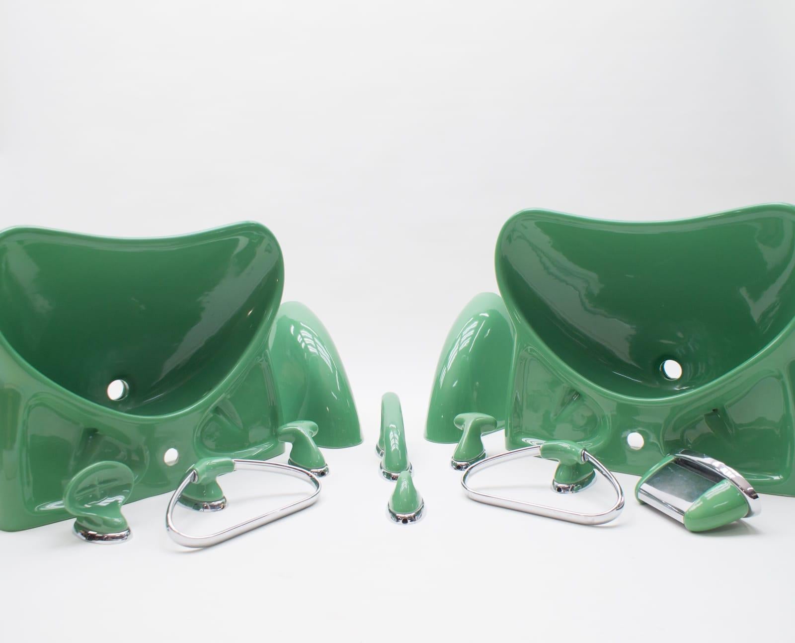 Extremely Rare 12 Piece Bathroom Set By Luigi Coalni For Villeroy And Boch 1960s For Sale At 1stdibs