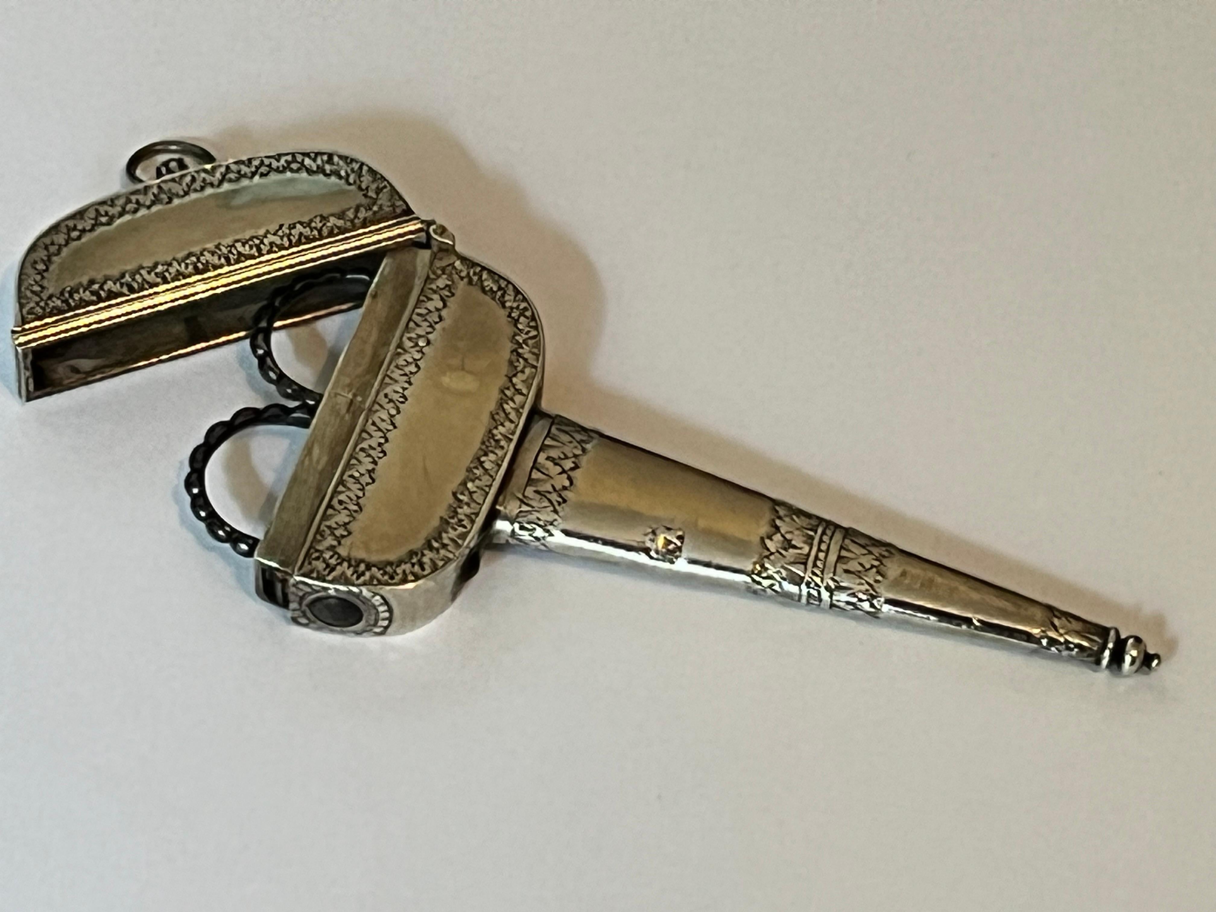 Extremely Rare 17th Century Charles II Sterling Silver Scissors Case c.1670-80 1
