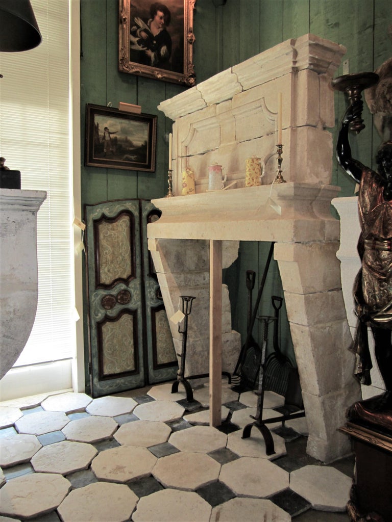 Extremely Rare 17th Century Louis Xiii Chateau Fireplace 1610