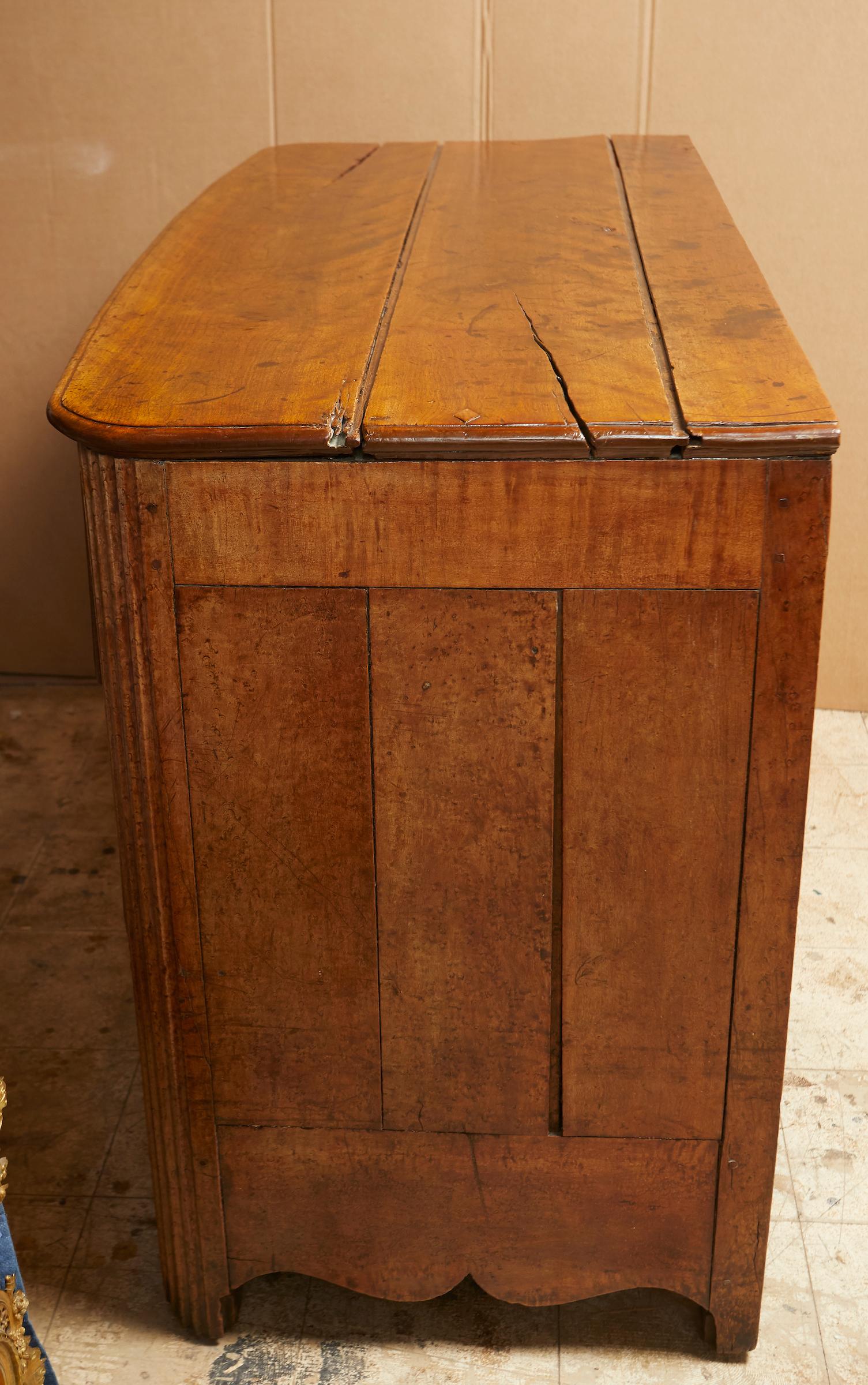 Extremely Rare Bird's-Eye Maple Regence Style French Canadian Commode 5