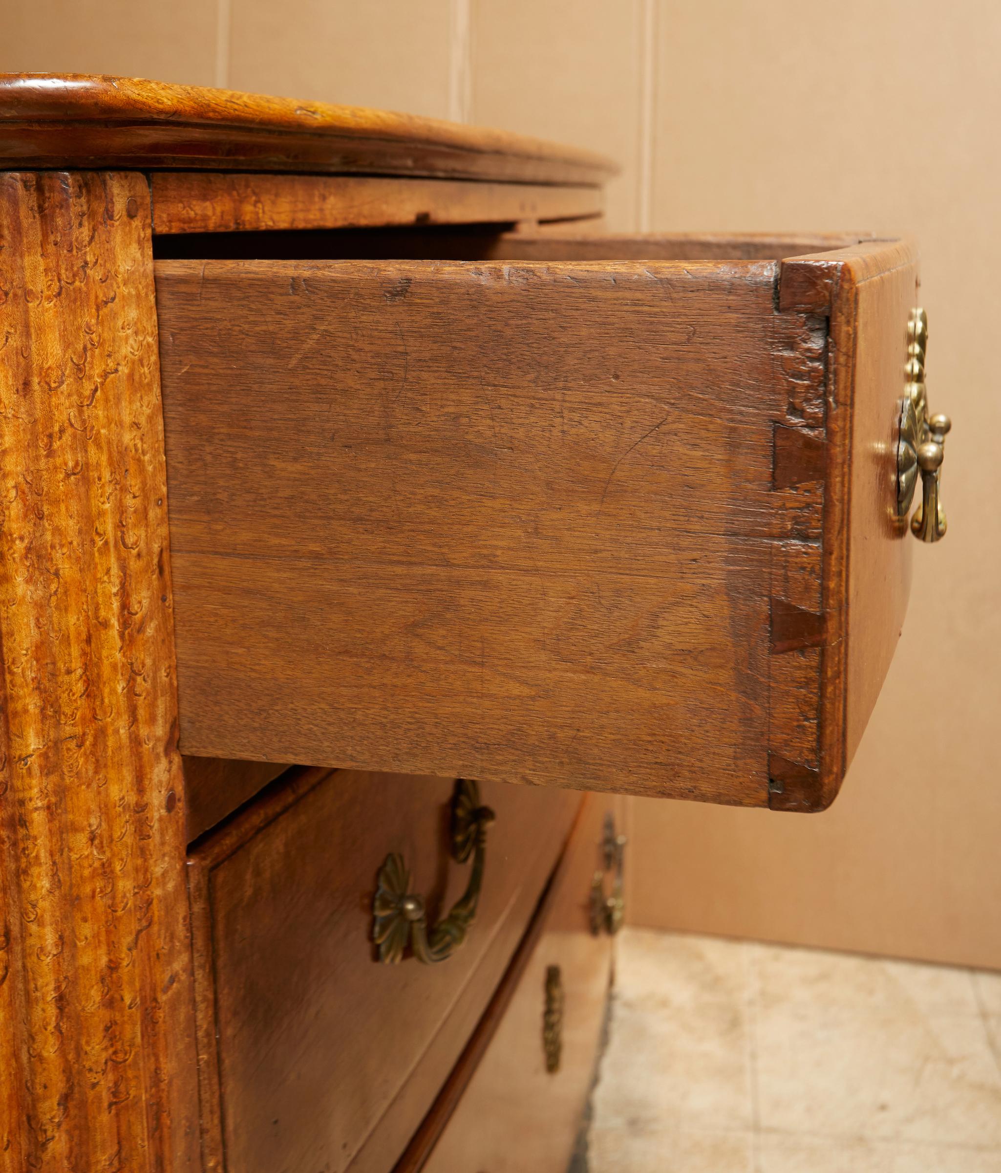 Extremely Rare Bird's-Eye Maple Regence Style French Canadian Commode 8