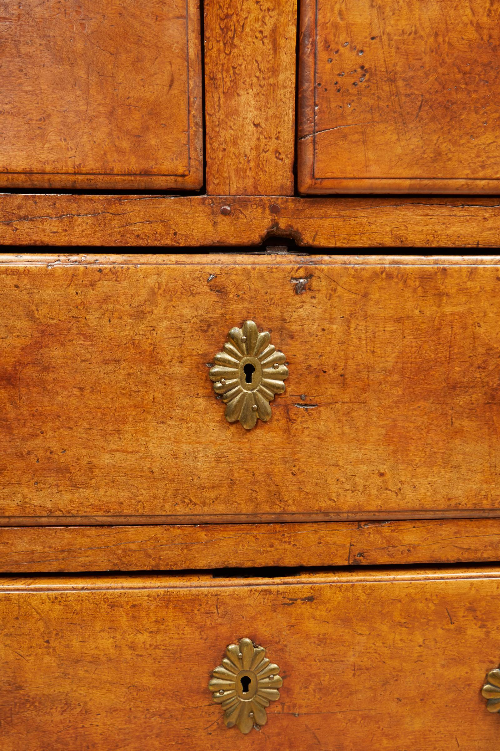 Extremely Rare Bird's-Eye Maple Regence Style French Canadian Commode 1