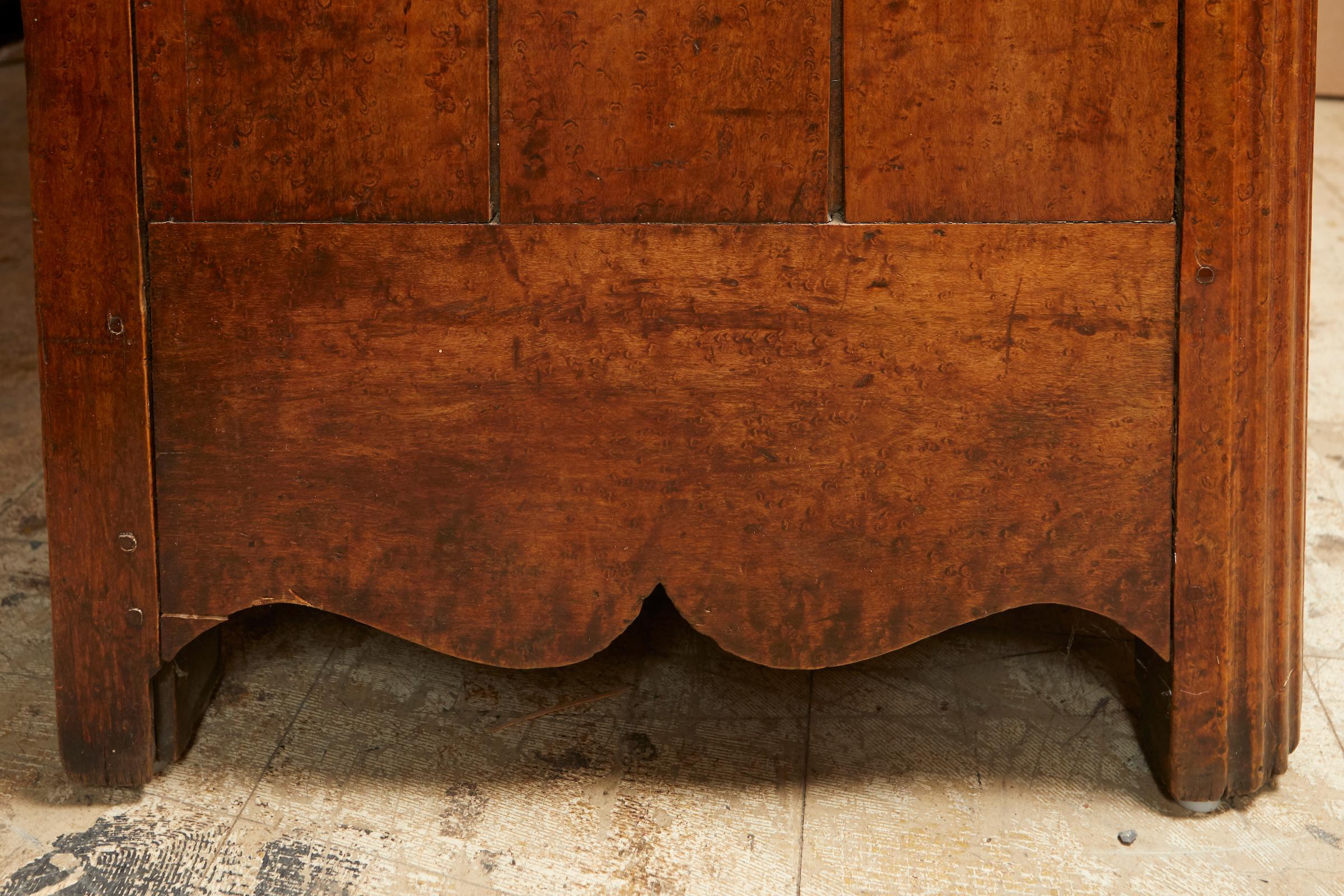 Extremely Rare Bird's-Eye Maple Regence Style French Canadian Commode 3