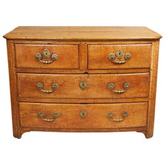 Extremely Rare Bird's-Eye Maple Regence Style French Canadian Commode