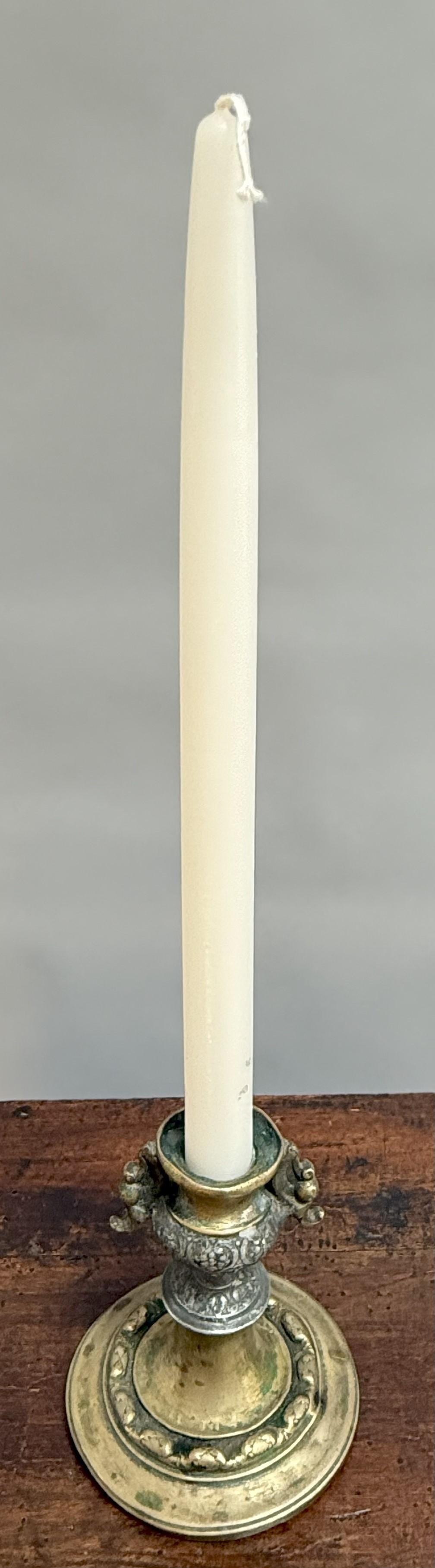 Peruvian Extremely Rare 18th Century Spanish Colonial Candlestick For Sale