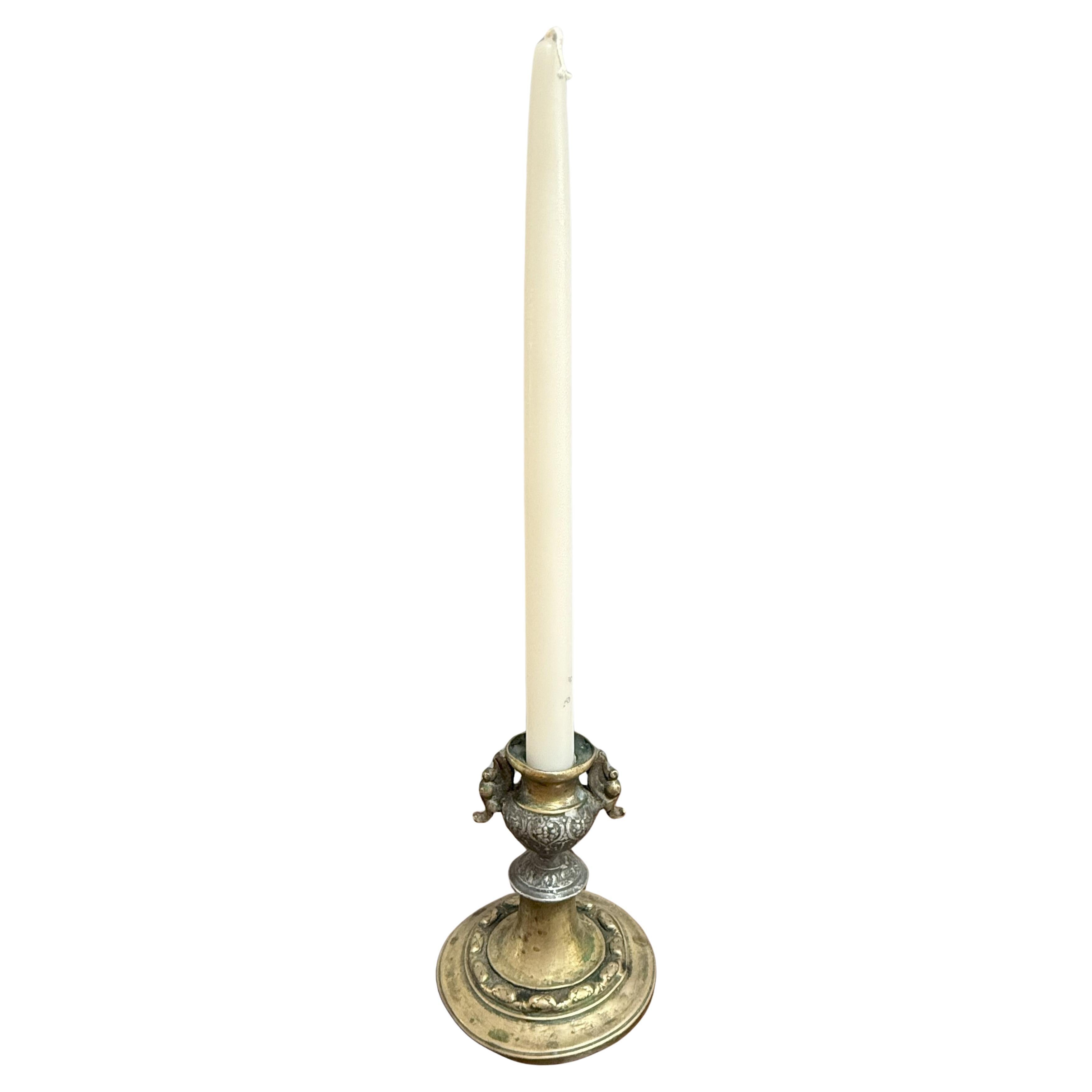 Extremely Rare 18th Century Spanish Colonial Candlestick For Sale