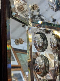 Extremely Rare 1920s Venetian Art Deco Bubble Mirror, with Beveled Mirror Frame